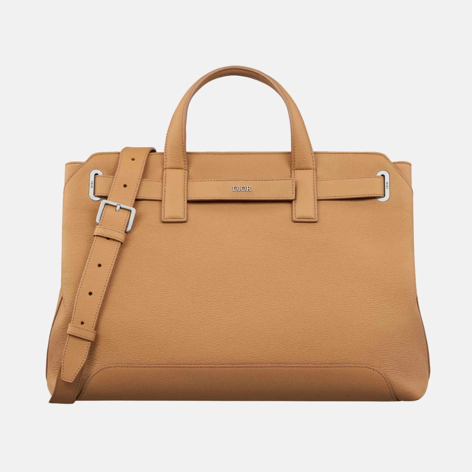 Dior Medium Normandie Tote Bag In Icons Calfskin, Brown, Front