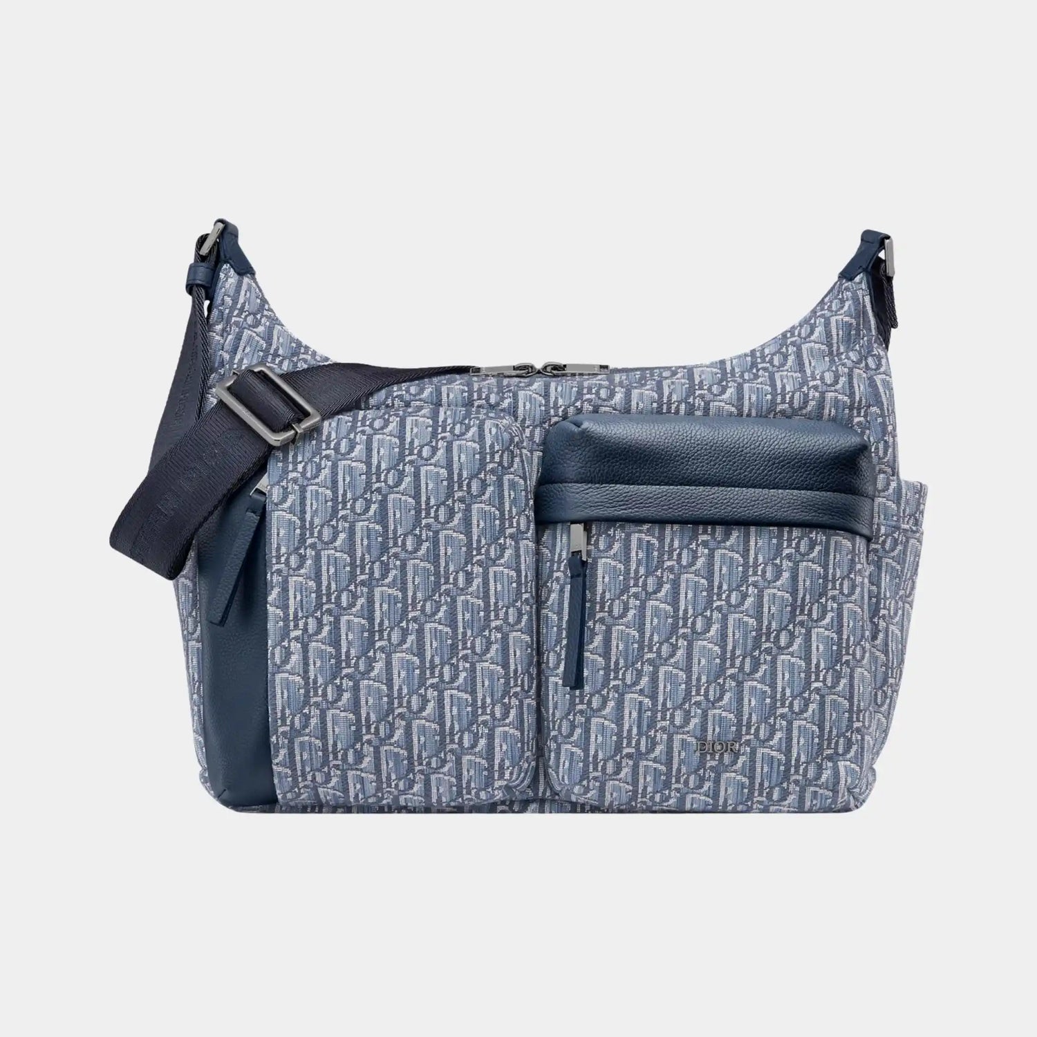 Medium Rider Soft Hobo Bag in Oblique and Grained Calfskin