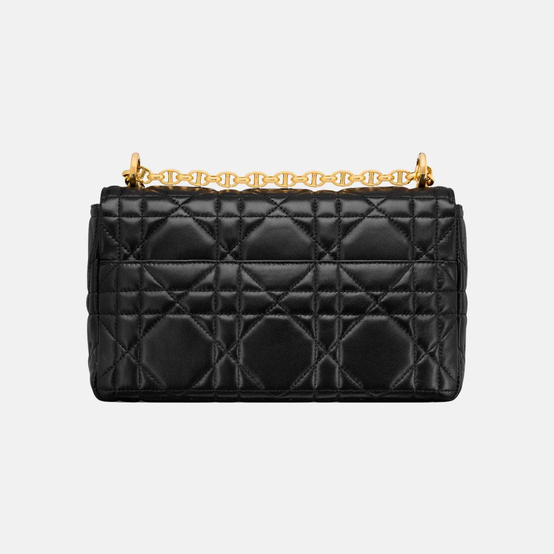 alt
حقيبة Dior Medium Soft Caro من جلد الحمل Macrocannage، باللون الأسود، من الخلف