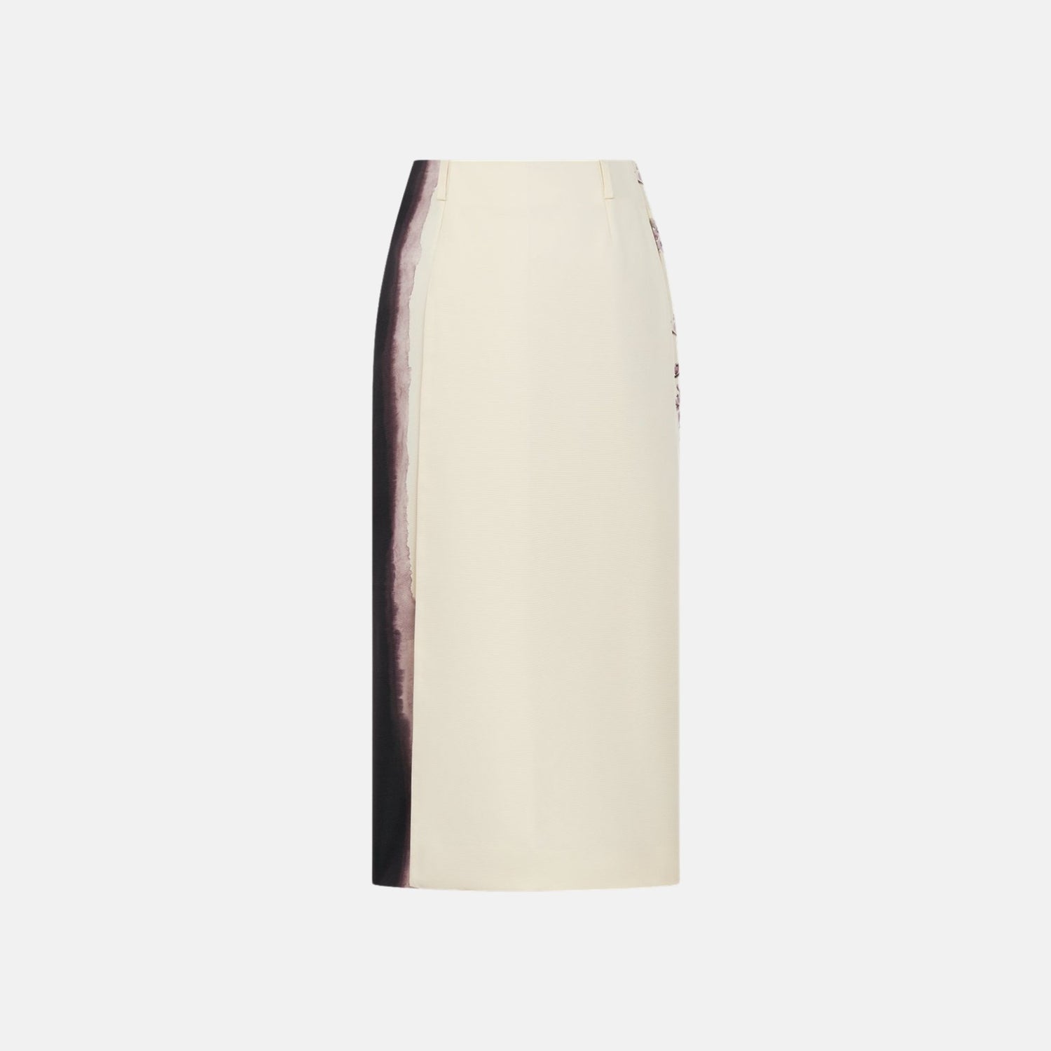Dior Mid Length Straight Skirt In Silk Faille, Back