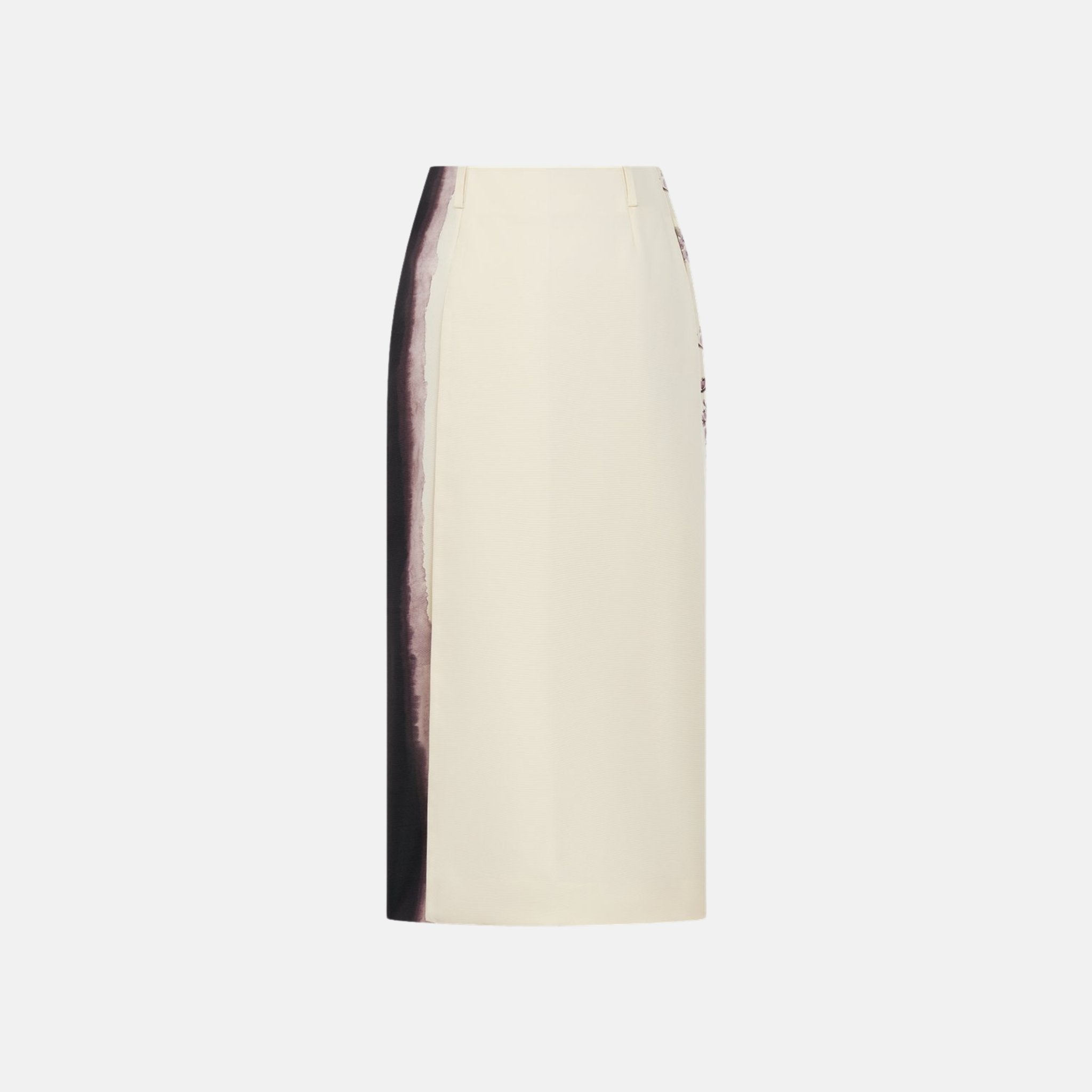 Dior Mid Length Straight Skirt In Silk Faille, Back