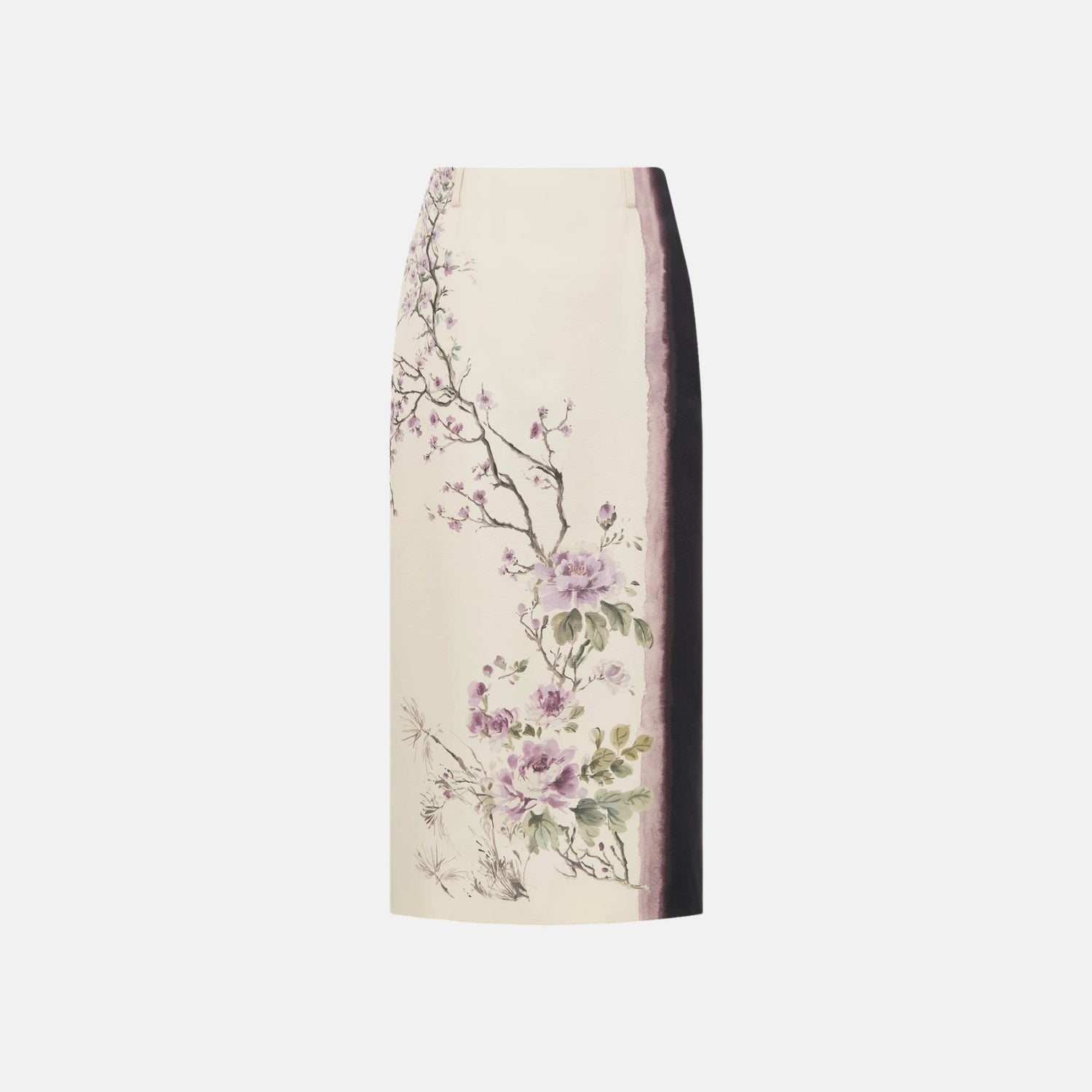 Dior Mid Length Straight Skirt In Silk Faille, Front