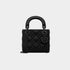 Dior Mini Lady Dior Bag Black Ultramatte, Front with Logo