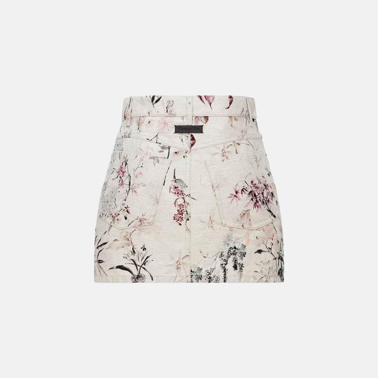 Dior Miniskirt In Cotton And Linen Denim, Back
