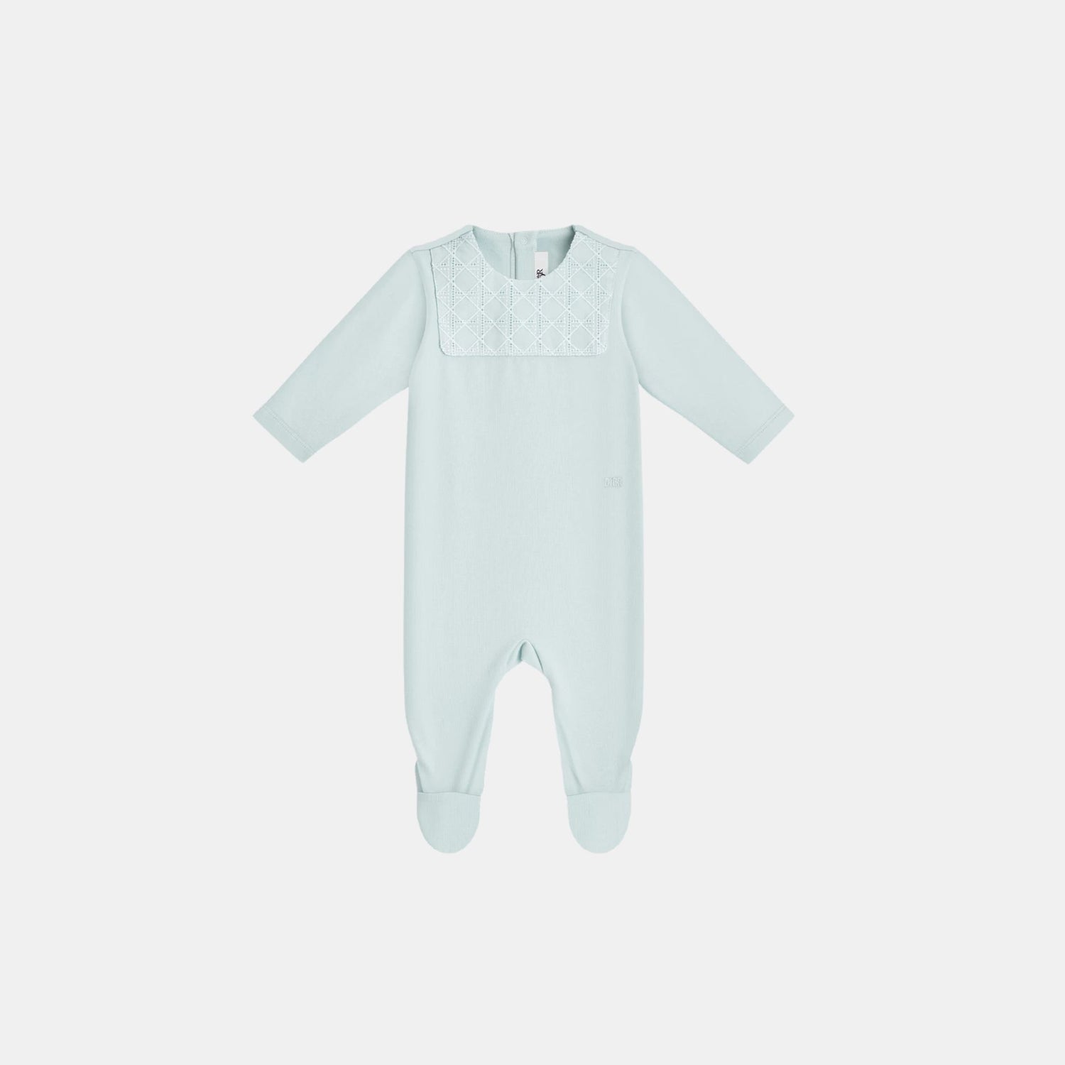 Dior Newborn Gift Set Light Blue Cannage Cotton Jersey and Voile, Front