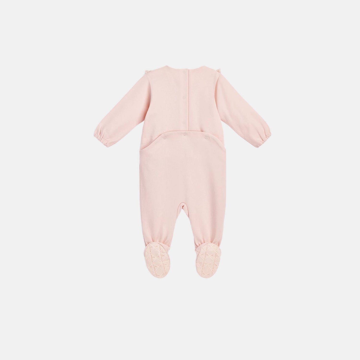 Dior Newborn Gift Set Pale Pink Cannage Cotton Jersey and Voile, Back