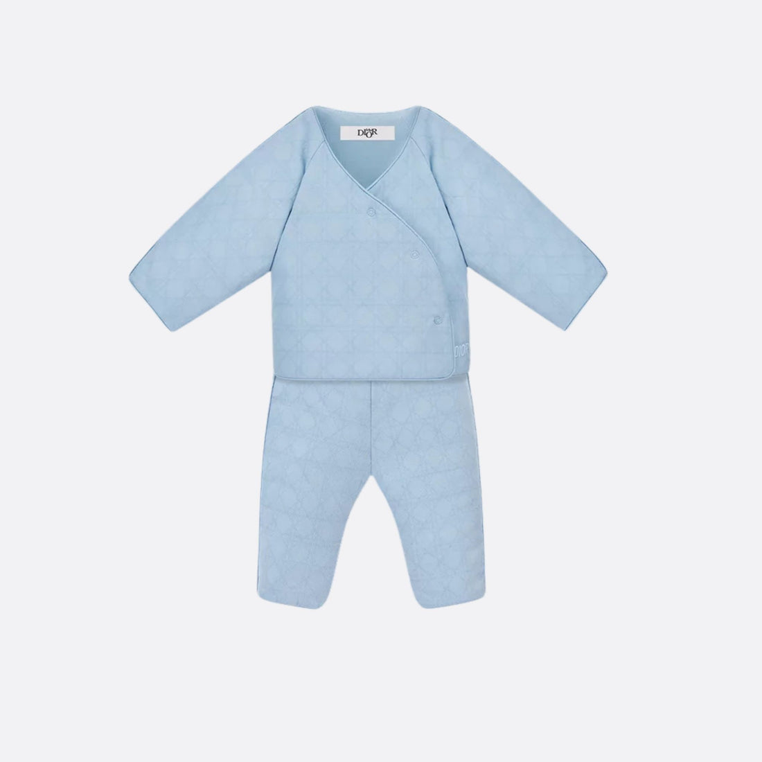 Dior Newborn Gift Set Sky Blue Cannage Cotton Voile, GiftSet, FullView