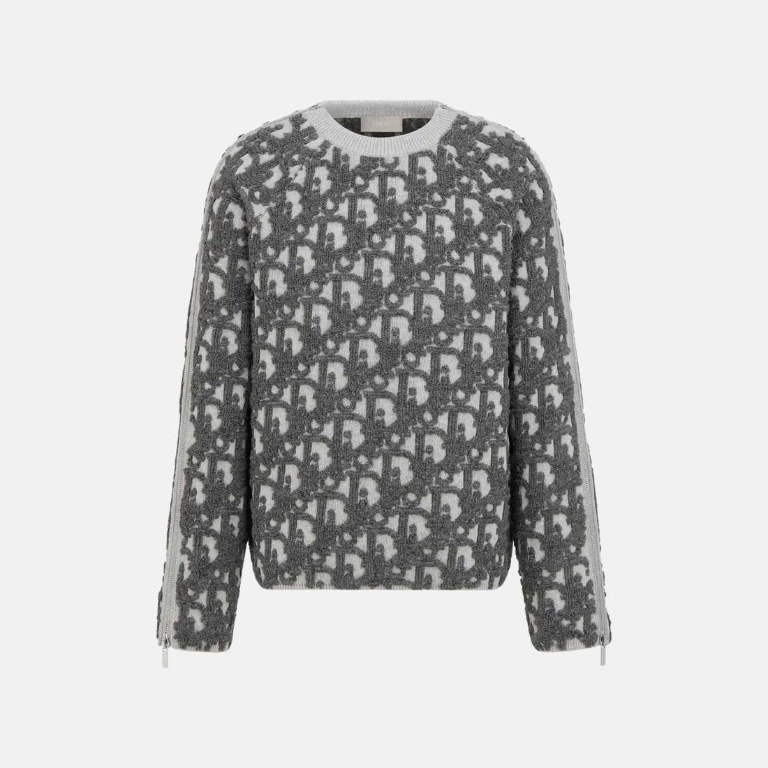 Dior Oblique Sweater In Virgin Wool And Cotton Blend Jacquard, Front