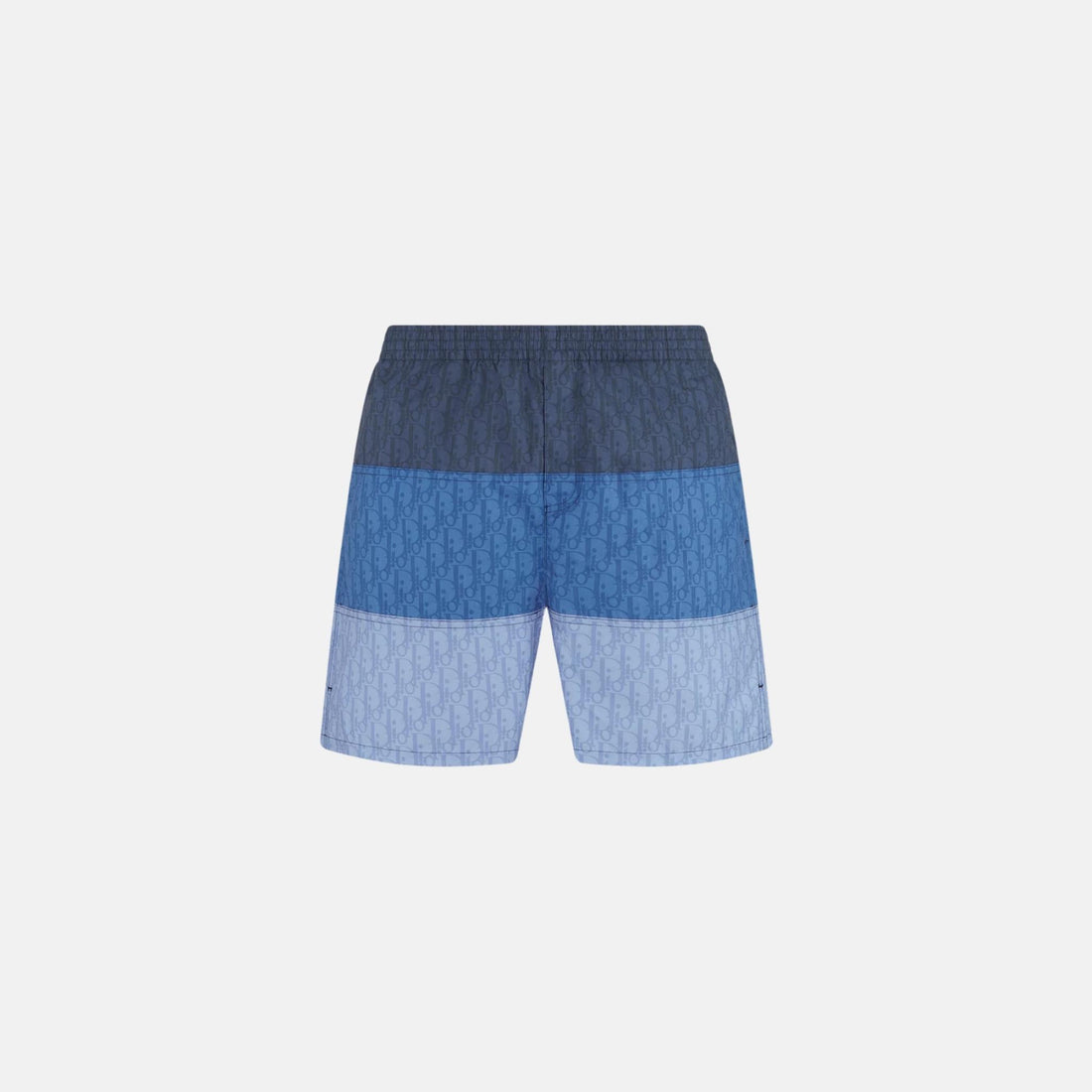 Dior Oblique Swim Shorts In Color Block Technical Fabric, Front