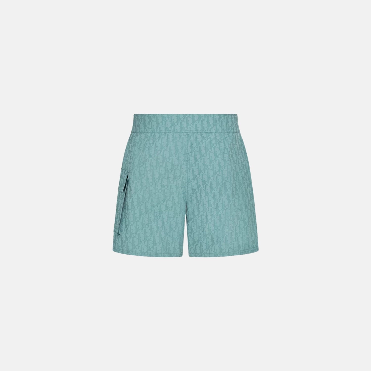 Dior Oblique Swim Shorts In Technical Fabric, Green, Back