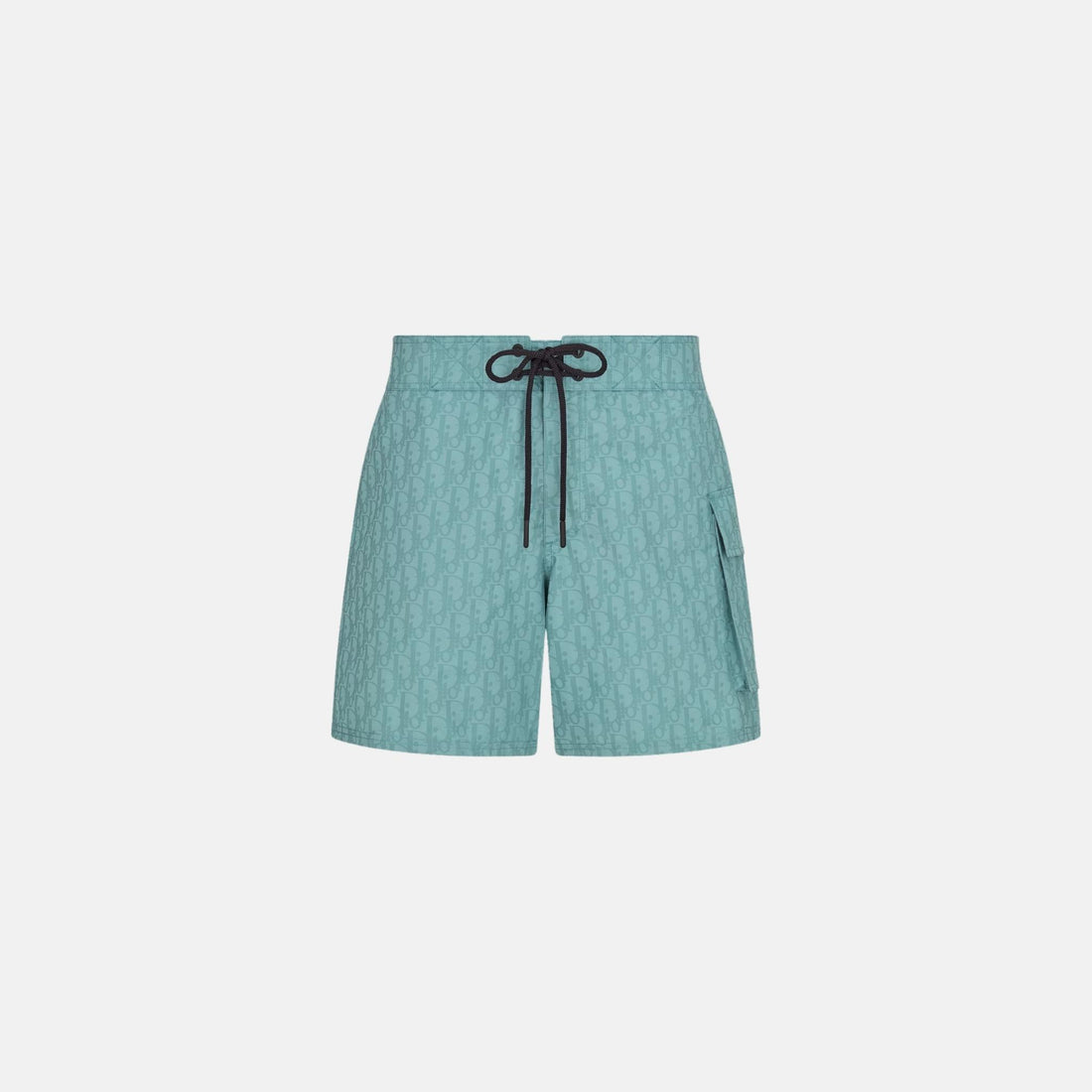 Dior Oblique Swim Shorts In Technical Fabric, Green, Front