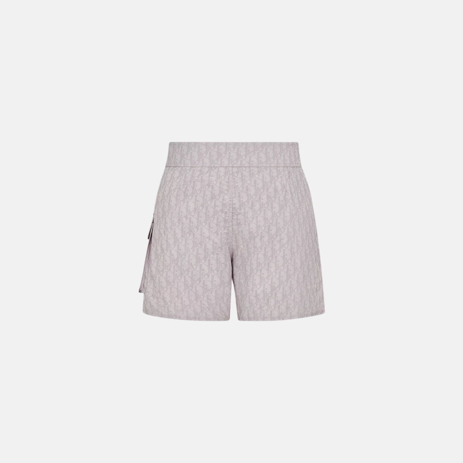 Dior Oblique Swim Shorts In Technical Fabric, Pearl, Back