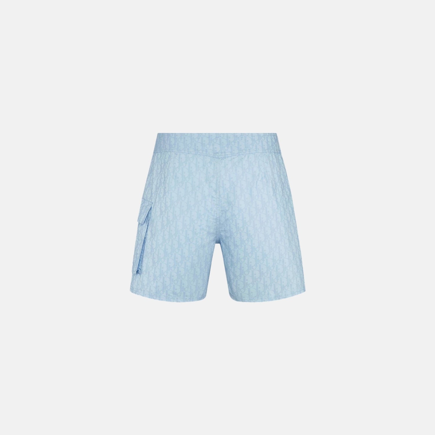 Dior Oblique Swim Shorts In Technical Fabric, Sky Blue, Back
