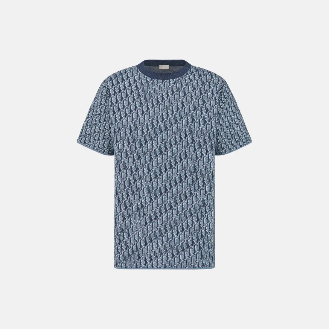 Dior Oblique T Shirt Relaxed Fit In Cotton Jacquard, Front