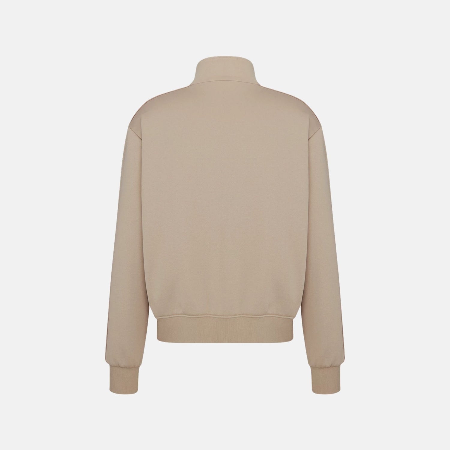 Dior Hooded Track Jacket In Cotton And Cashmere Knit, Beige, Back