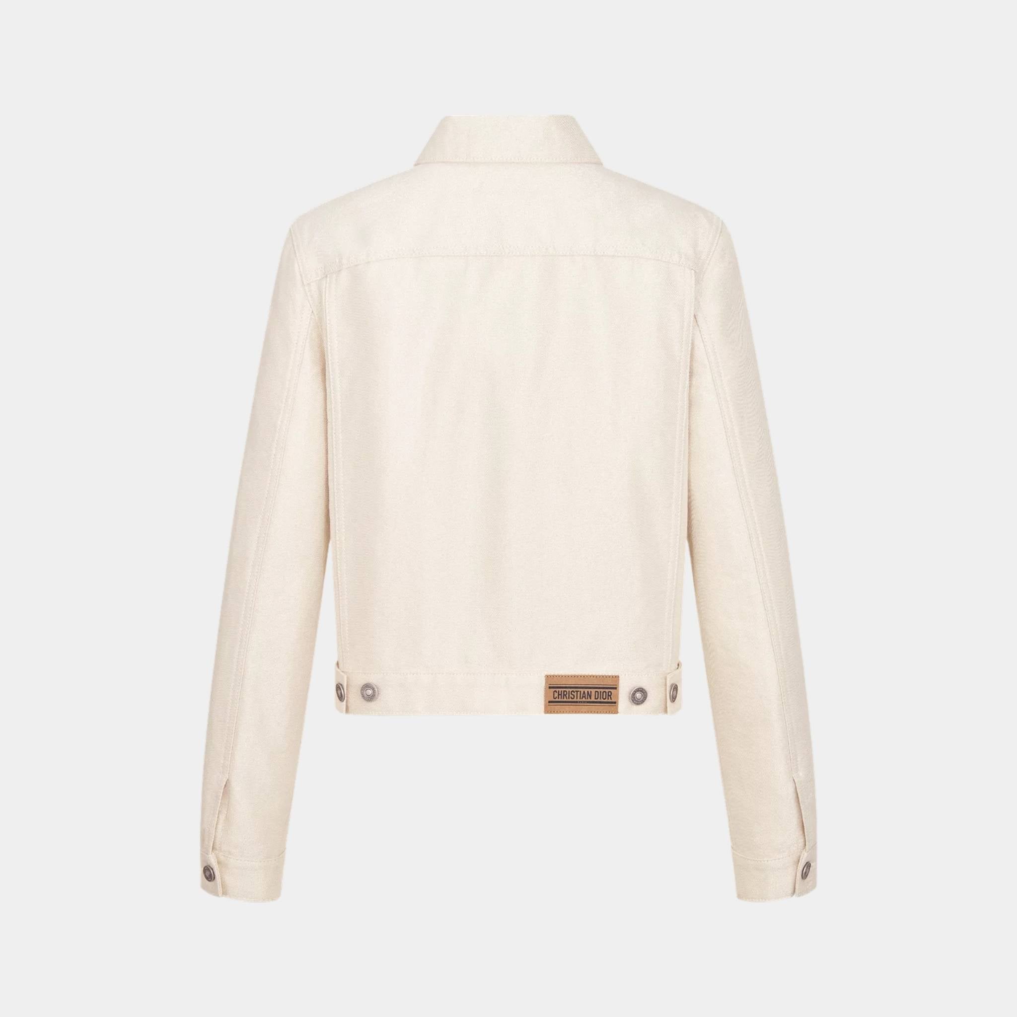 Dior Or Jacket Gold-Tone Cotton-Blend Denim, Back