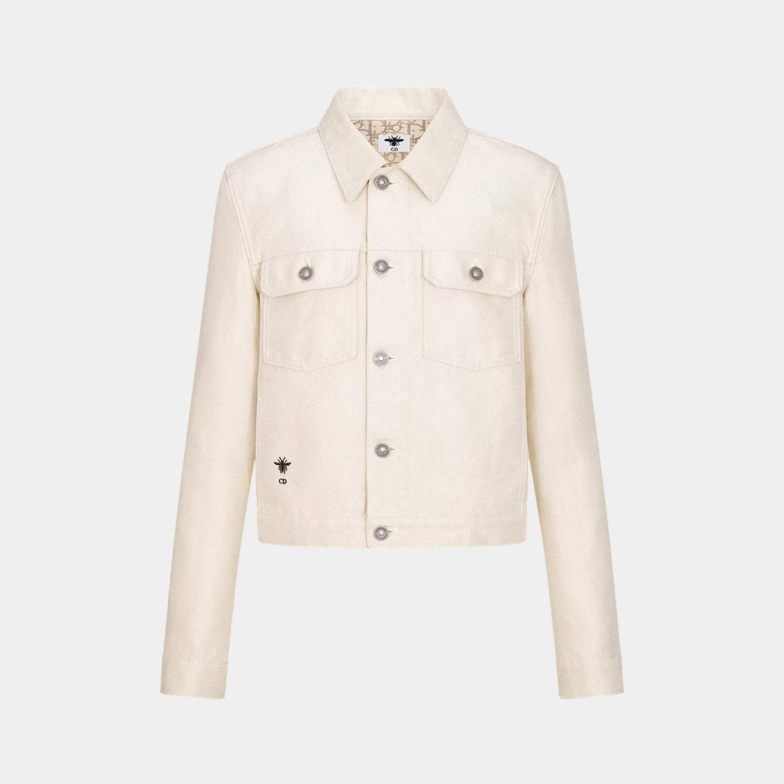 Dior Or Jacket Gold-Tone Cotton-Blend Denim, Front
