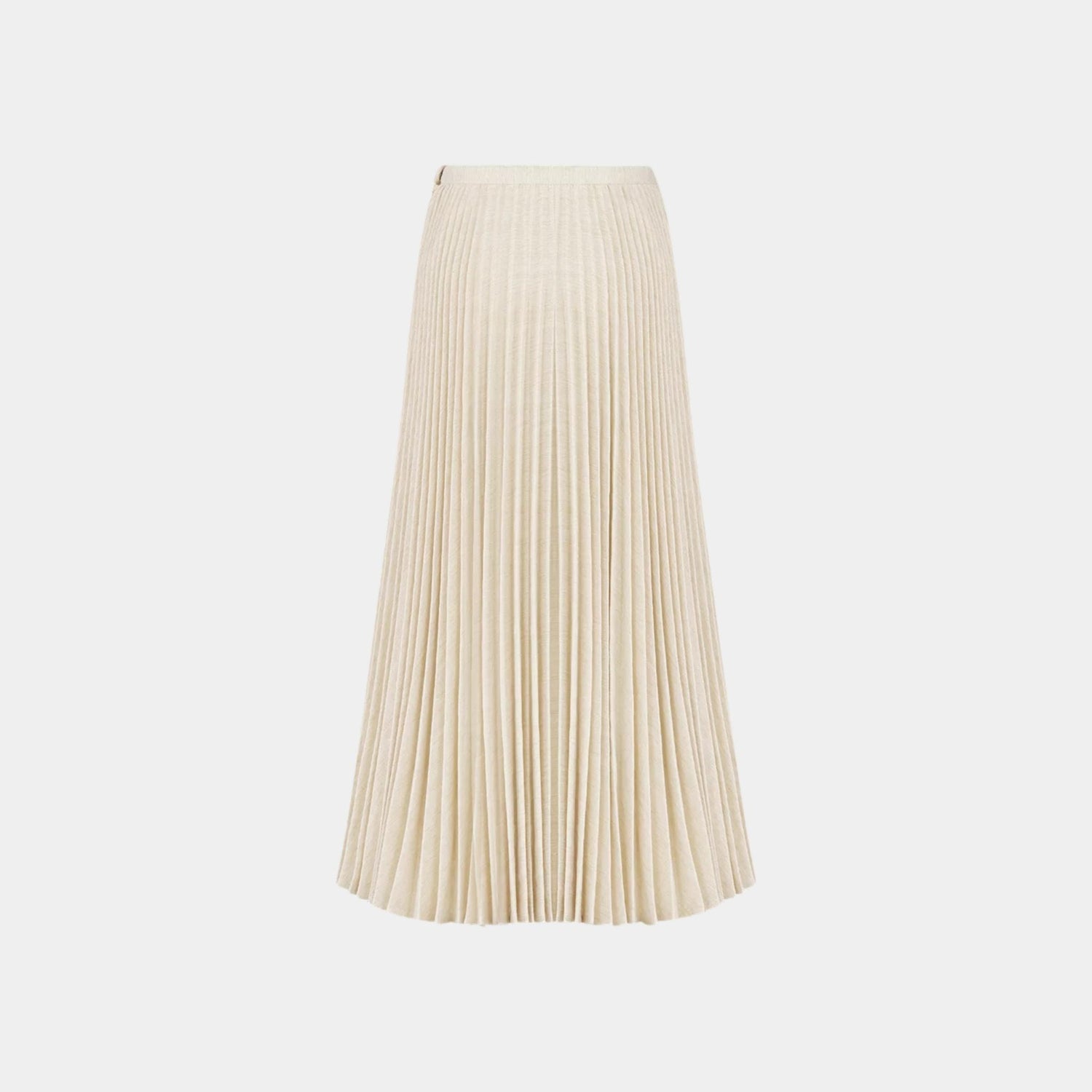 dior-or-mid-length-pleated-skirt-gold-tone-cotton-blend-denim, Back