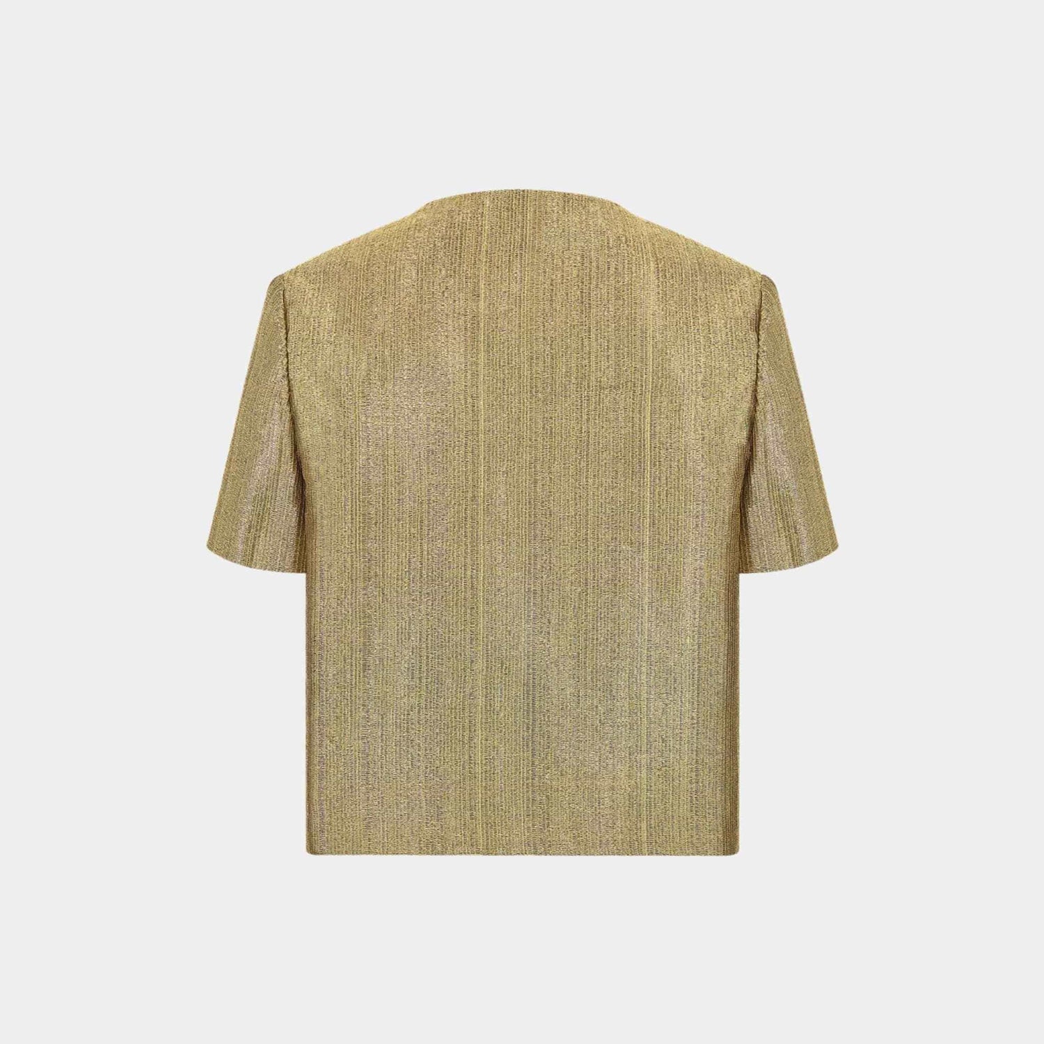Dior Or Short-Sleeved Jacket Gold-Tone Technical Fabric, Back