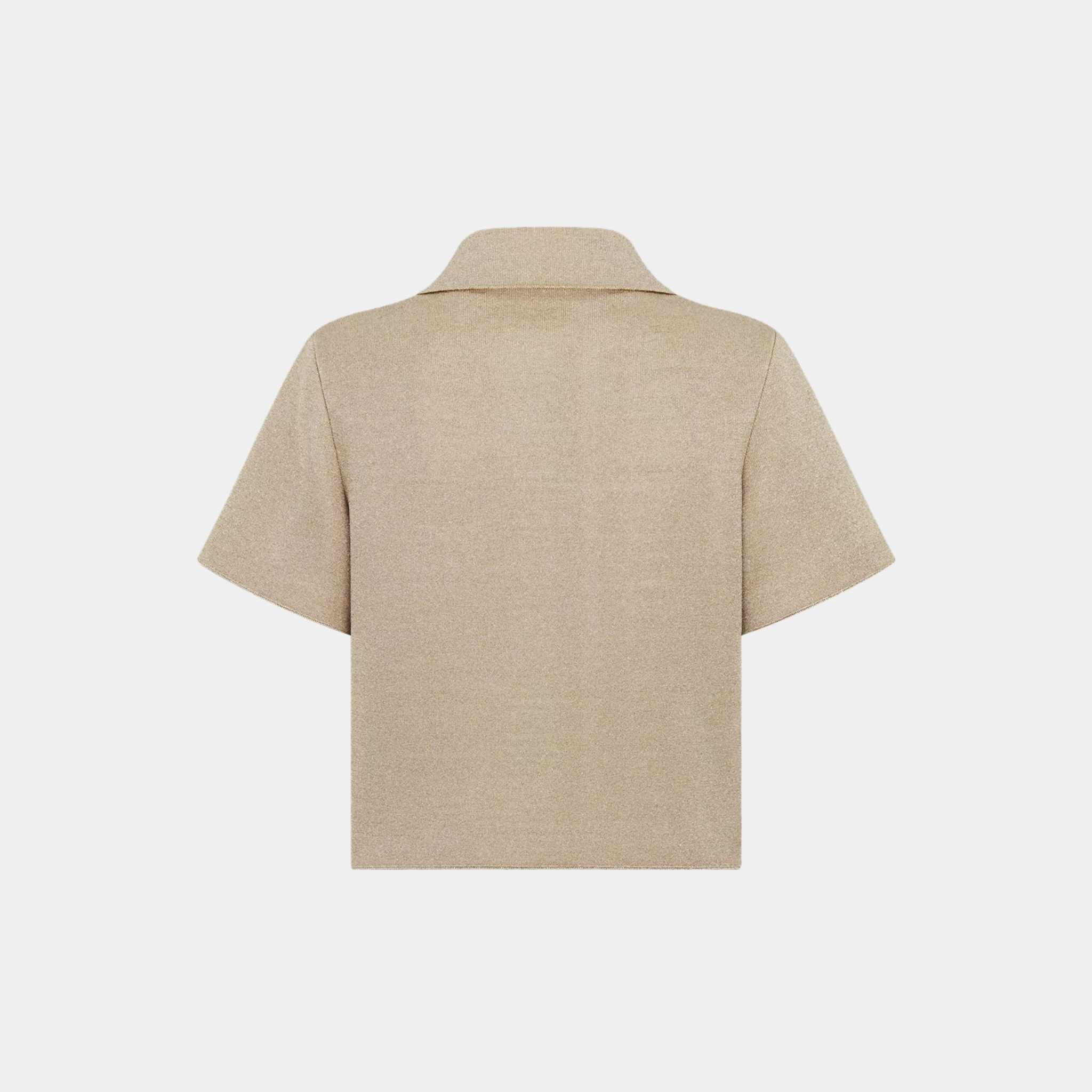 Dior Or Short-Sleeved Jacket Gold-Tone Technical Knit, Back