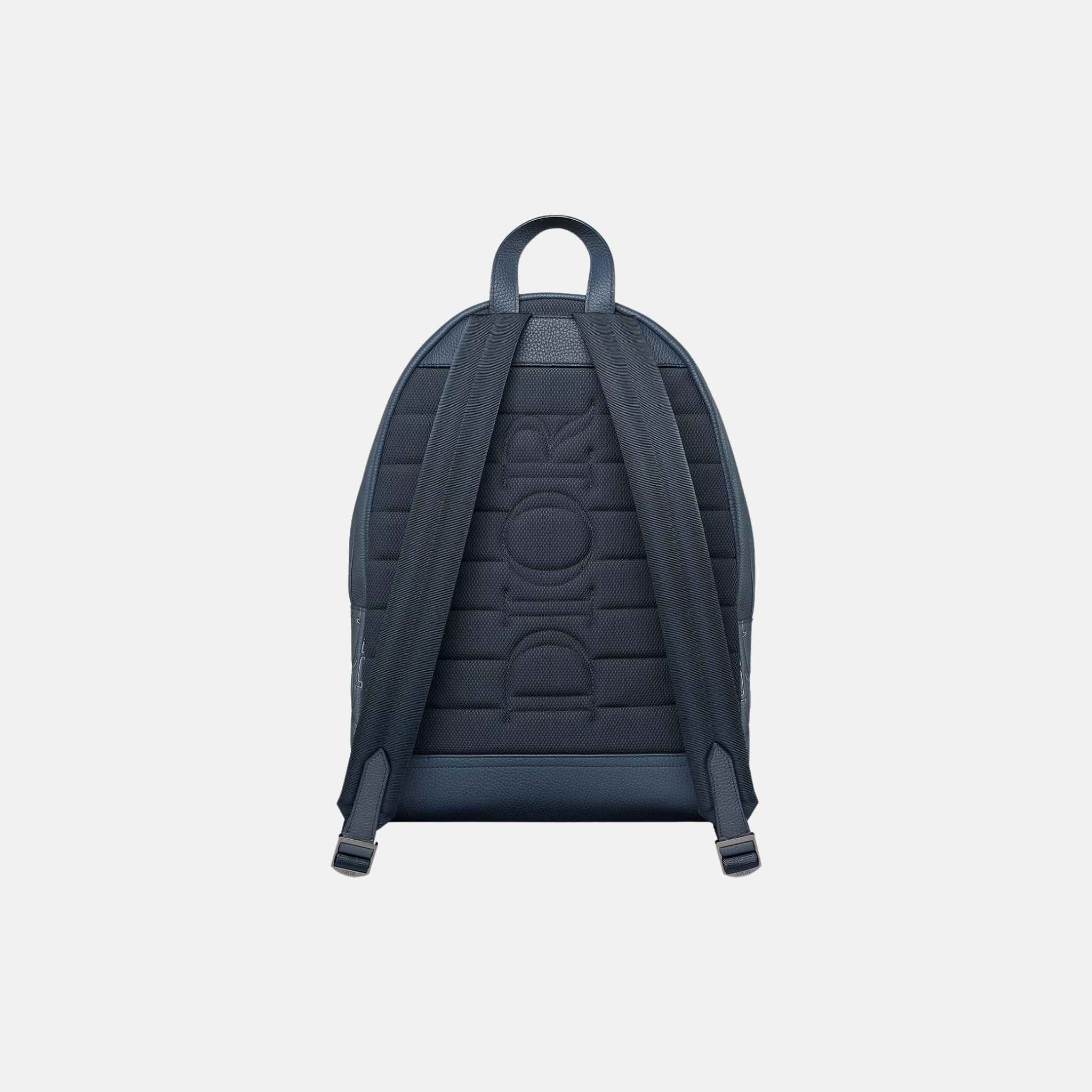 Dior Rider 2.0 Zipped Backpack In Outline Leather And Grained Calfskin, Back
