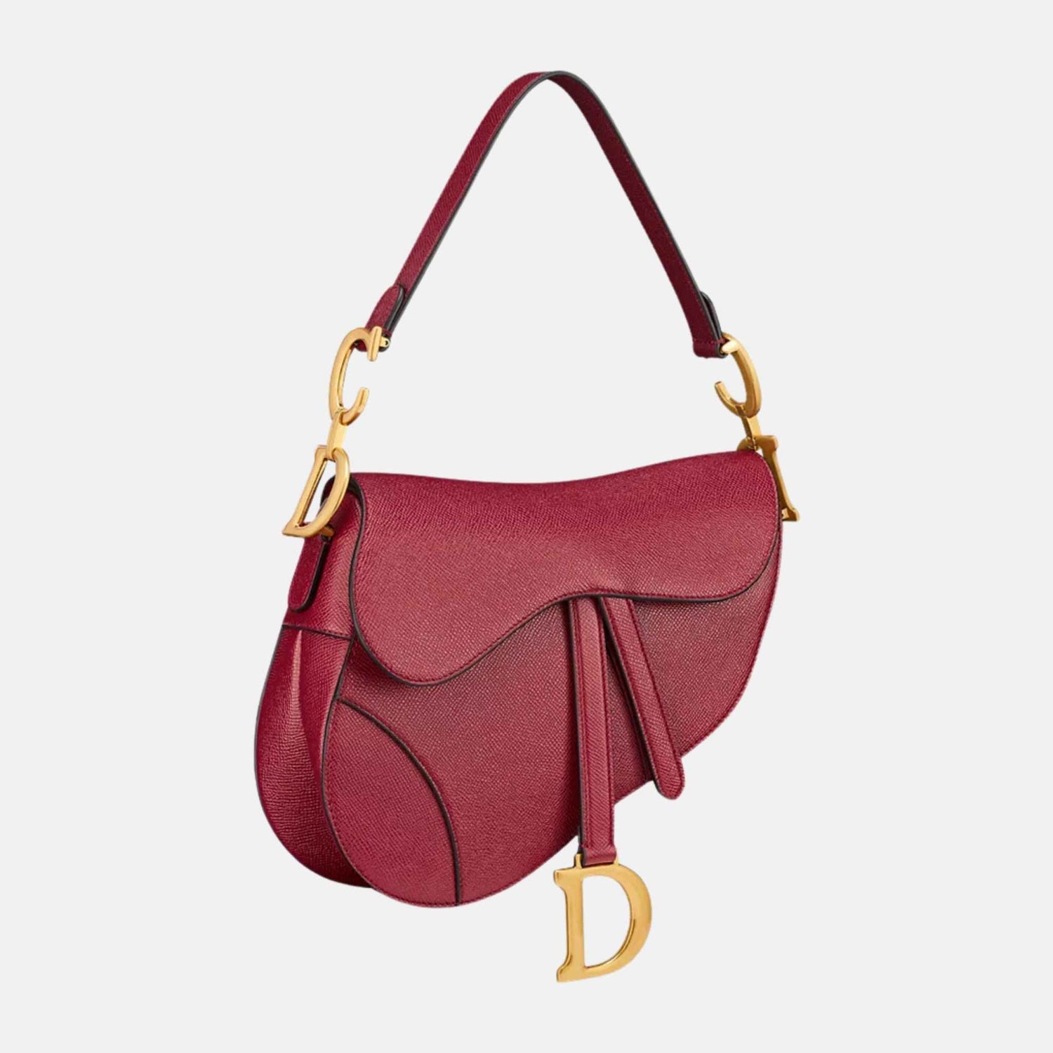 Dior Saddle Bag With Strap, Red, Side
