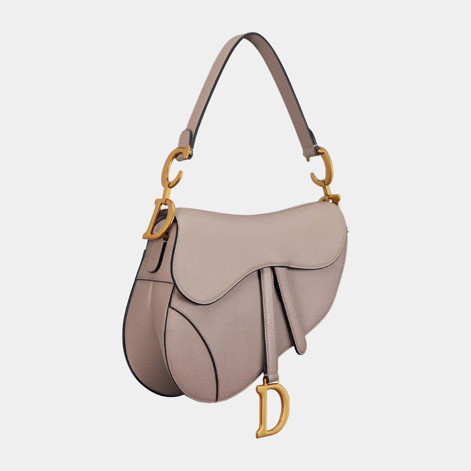 Dior Saddle Bag With Strap, Warm Taupe, side