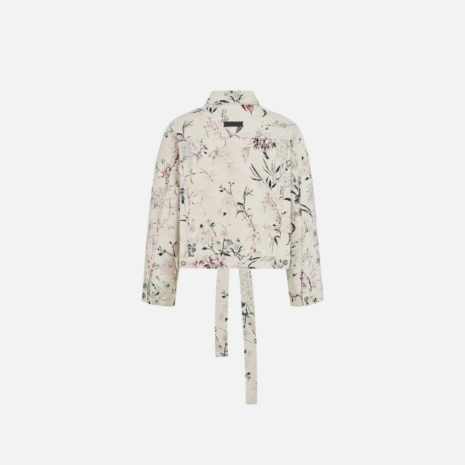 Dior Short Belted Jacket In Cotton Denim With Millefiori Motif, Back
