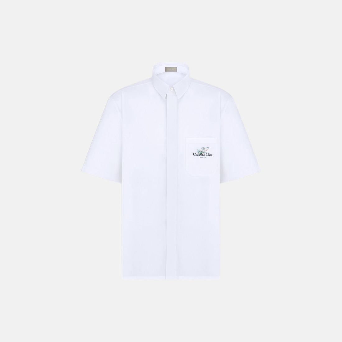 Dior Short Sleeved Shirt With Lily Of The Valley Embroidery, Front