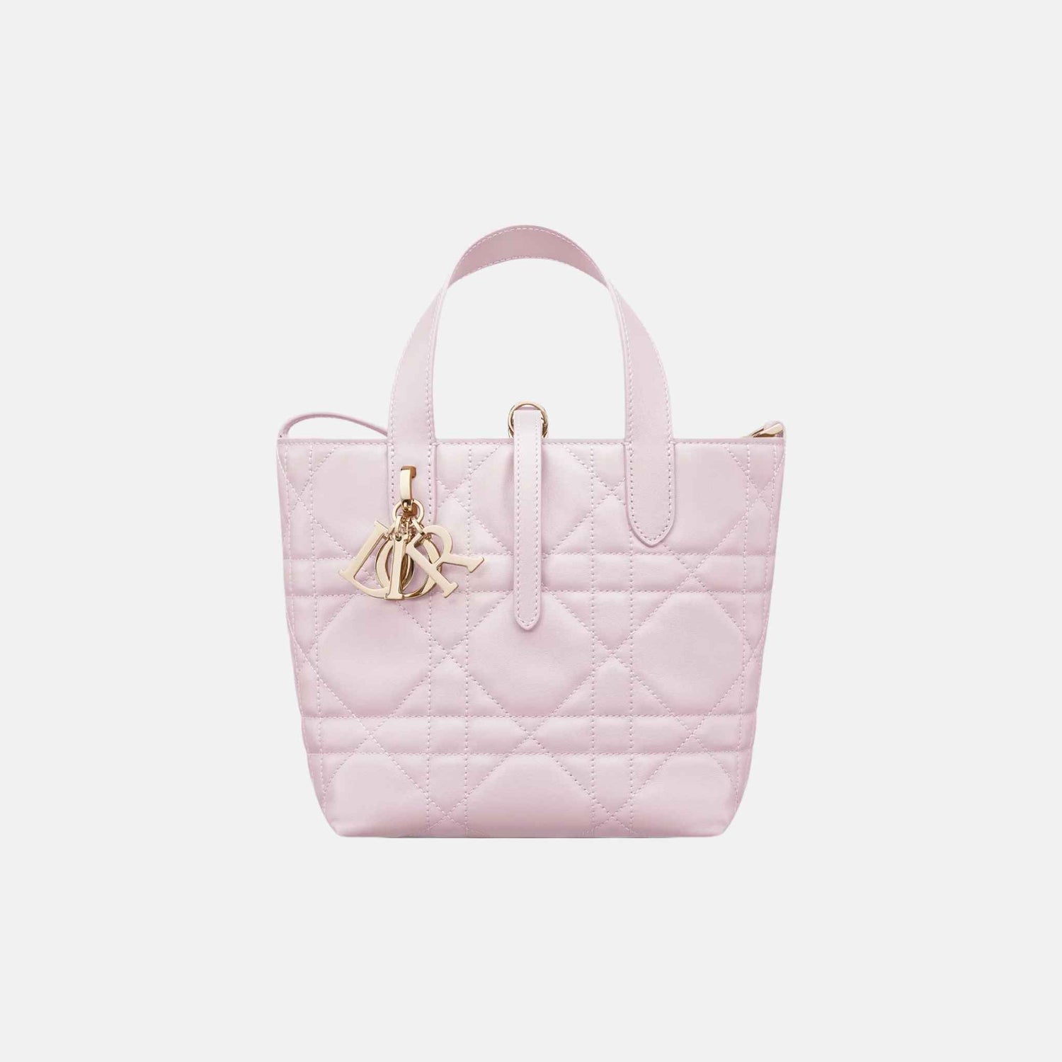 Dior Small Toujours Vertical Tote Bag, Front, Pale Pink