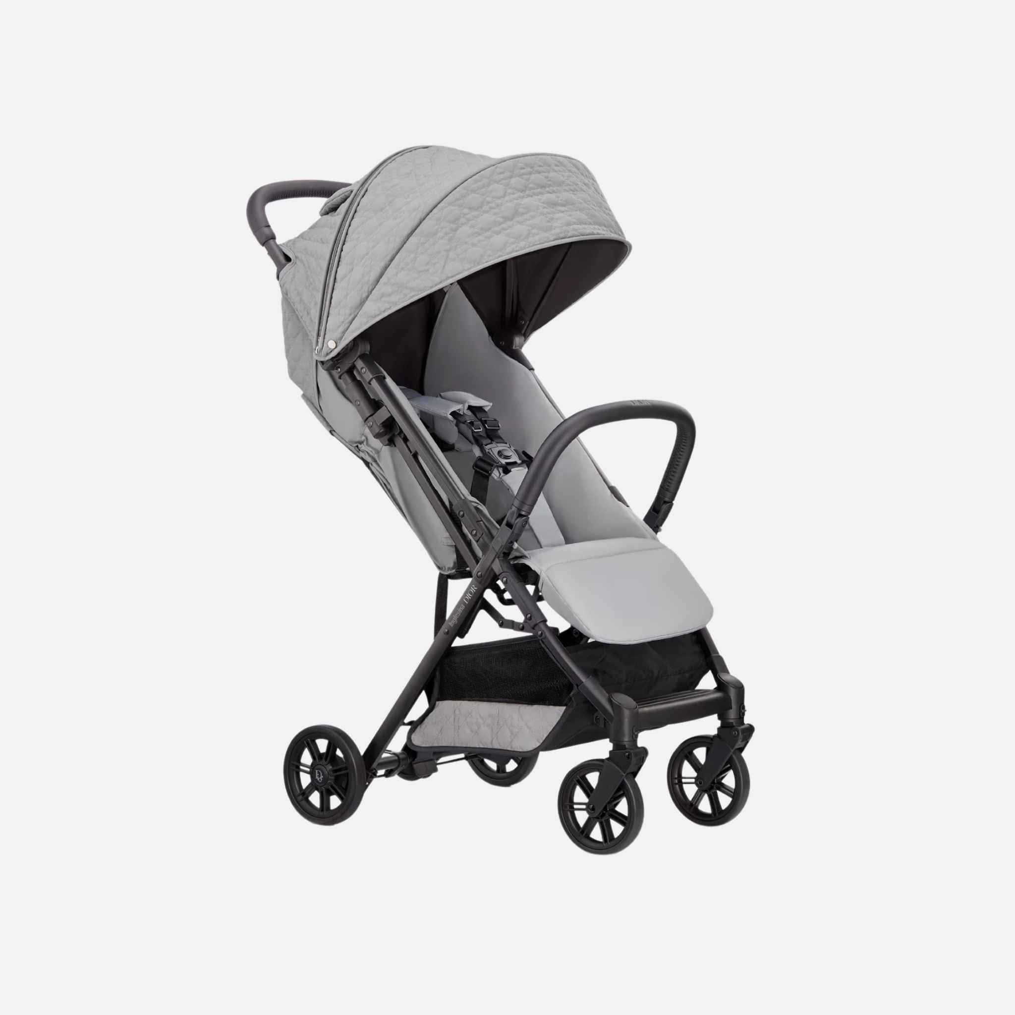 Dior Stroller Water-Repellent Cannage Fabric, Gray, Front