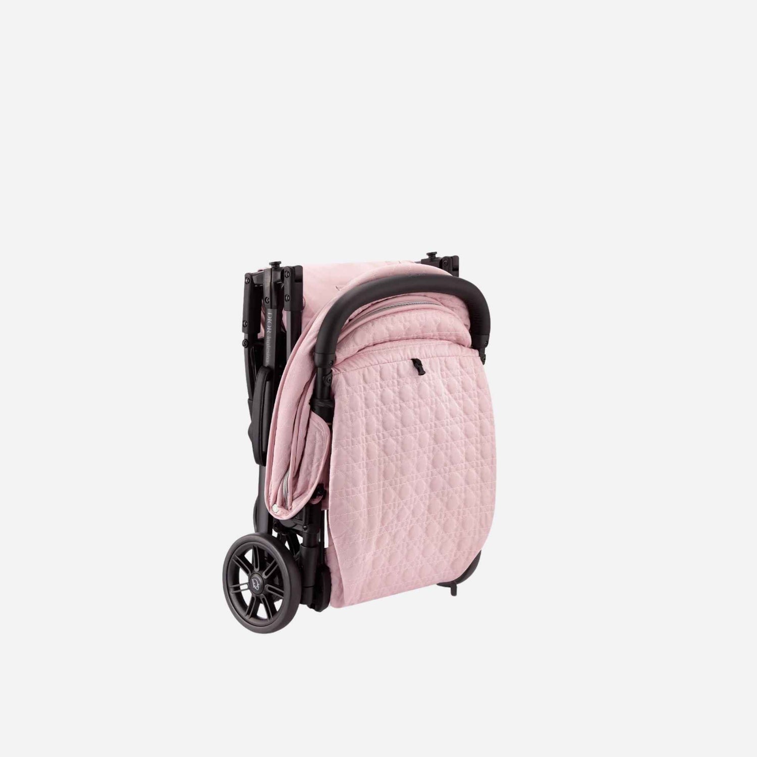 Dior Stroller Water-Repellent Cannage Fabric, Powder Pink, Fold