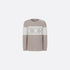 Dior Sweater Heathered Beige and Ivory Wool Tricot Knit and Cashmere, FrontView