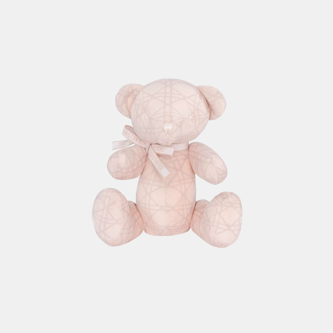 Dior Teddy Bear Pale Pink Cannage Velvet, Front