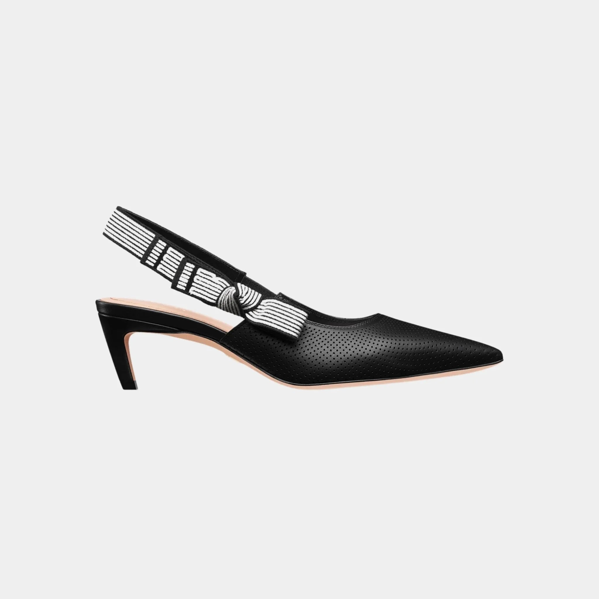 Dior Toujours Slingback Pump in Lambskin, Black, Side