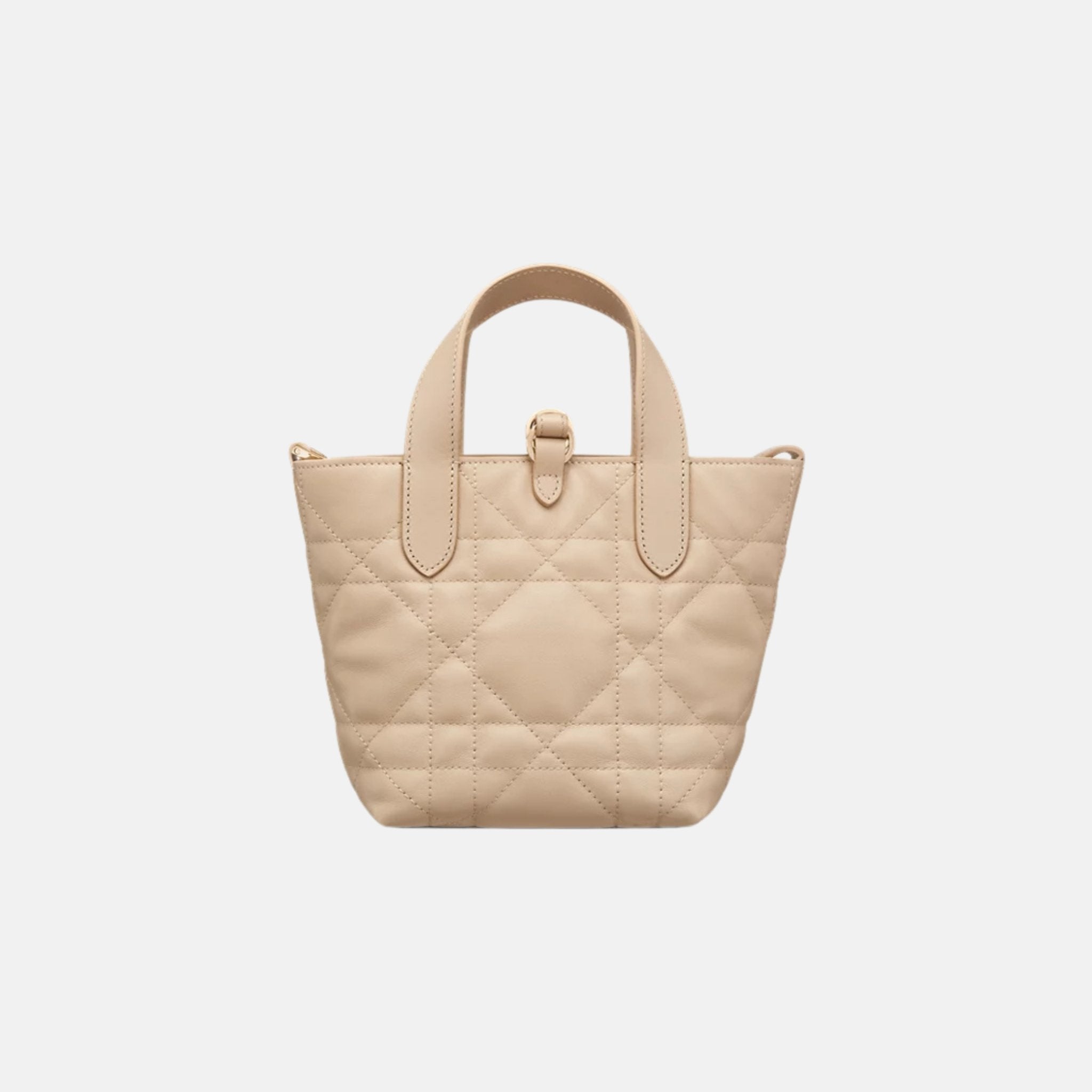 Dior Toujours Vertical Nano Tote Bag, Beige, Back