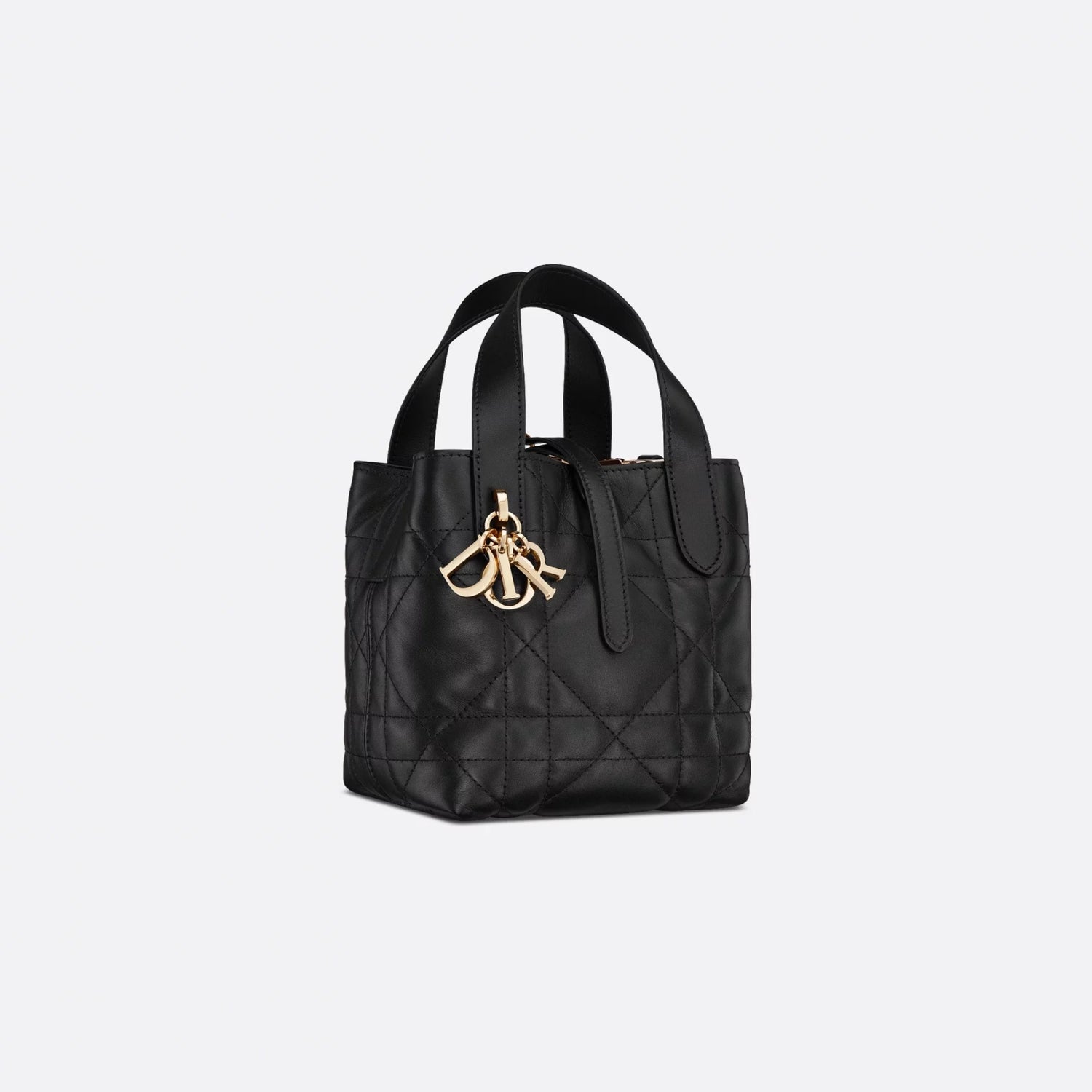 Dior Toujours Vertical Nano Tote Bag, 
Black, Front