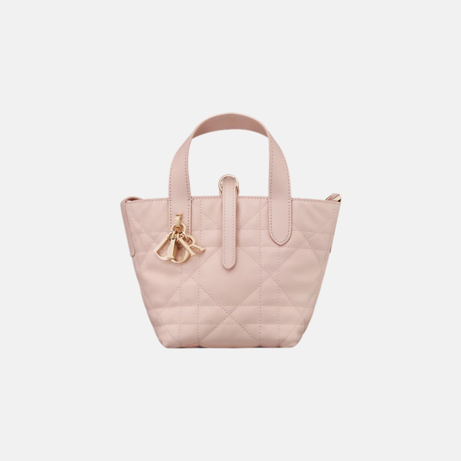 Dior Toujours Vertical Nano Tote Bag, Pink, Front