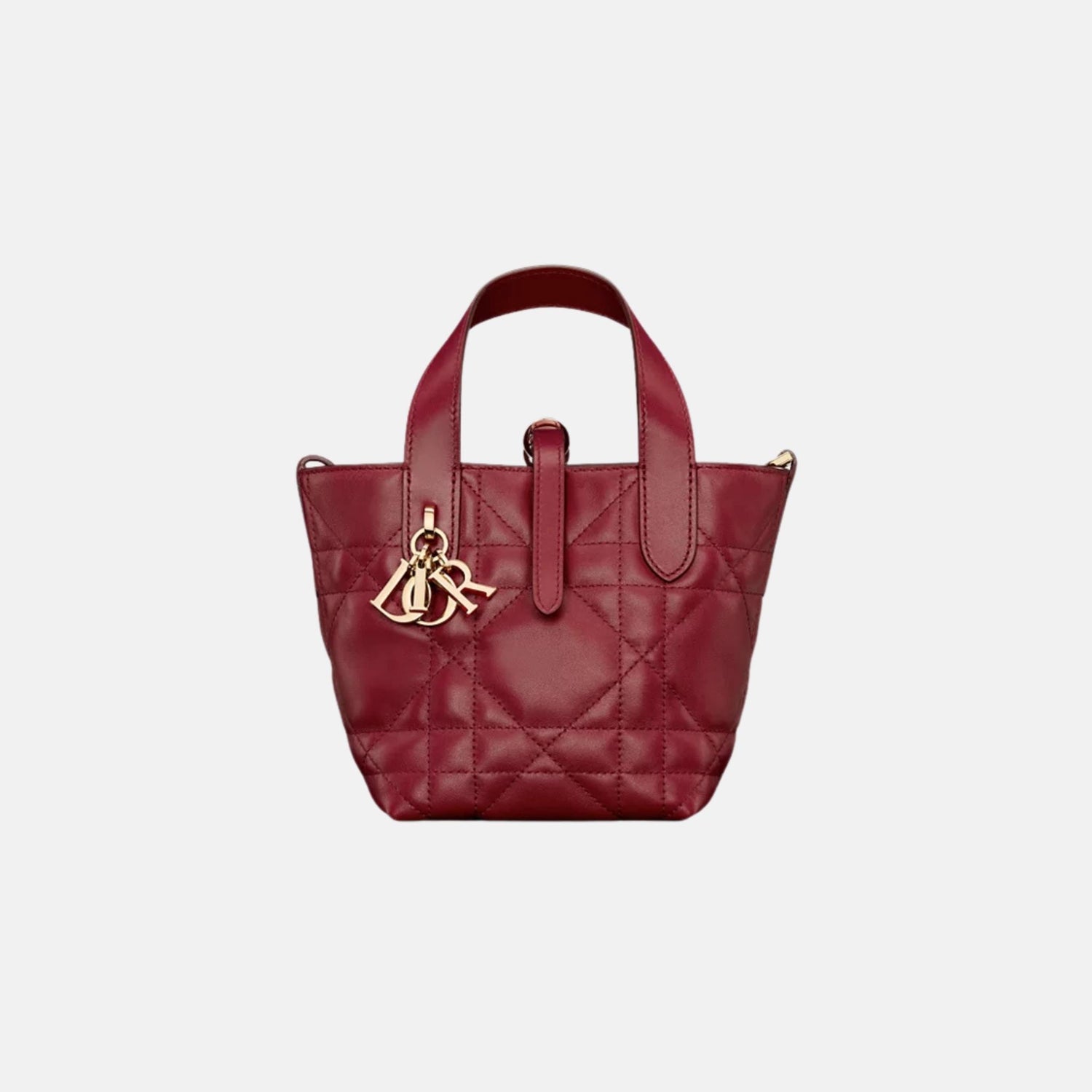 Dior Toujours Vertical Nano Tote Bag, Red, Front