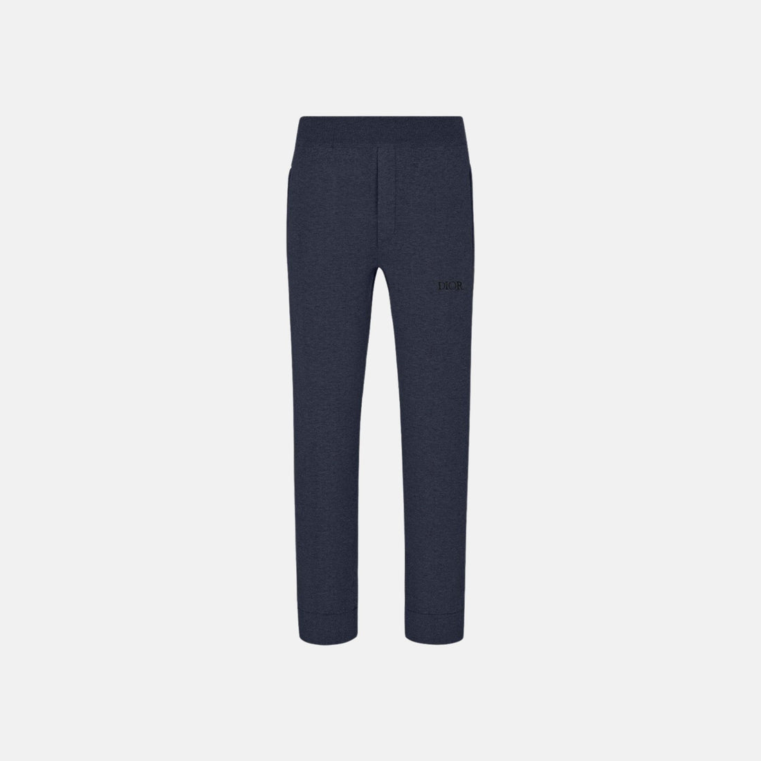 Dior Track Pants In Cotton And Cashmere Knit, Navy Blue, Front
