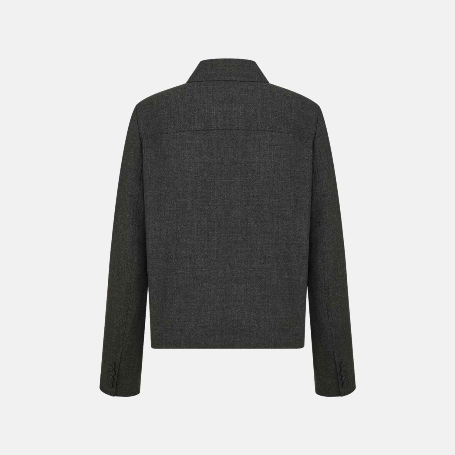 Dior Zipped Jacket In Virgin Wool Basketweave, Back