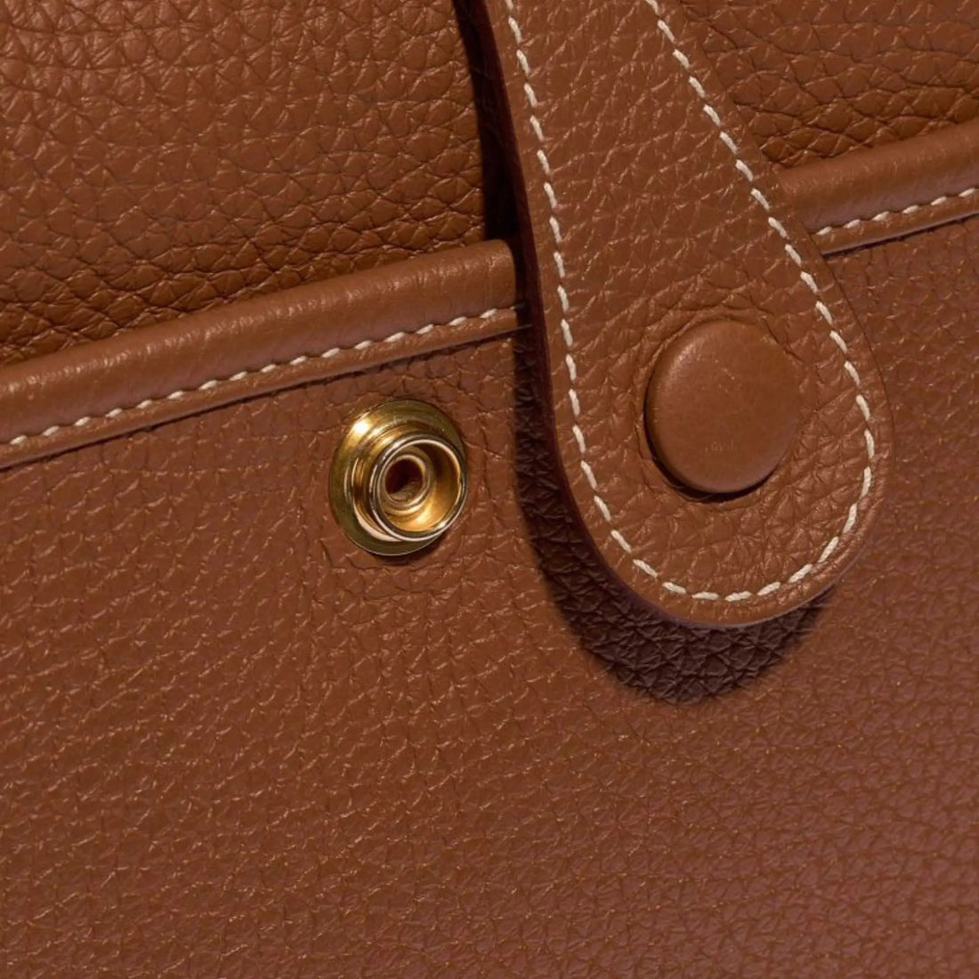Hermes Evelyne 29 Taurillon Clemence Gold GHW, closeup