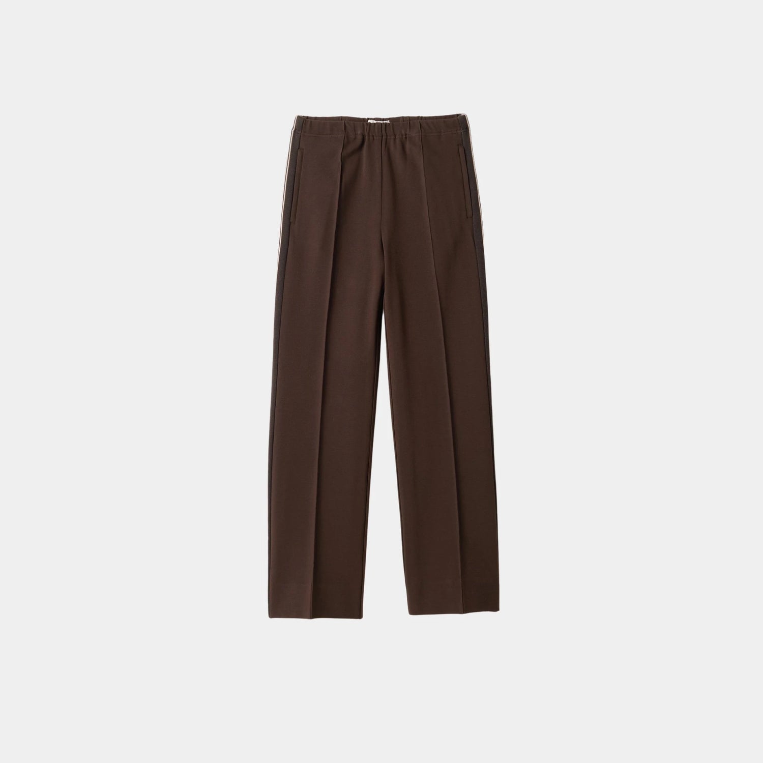 Miu Miu Fabric Stitch Knit Pants, Cocoa Brown, Front