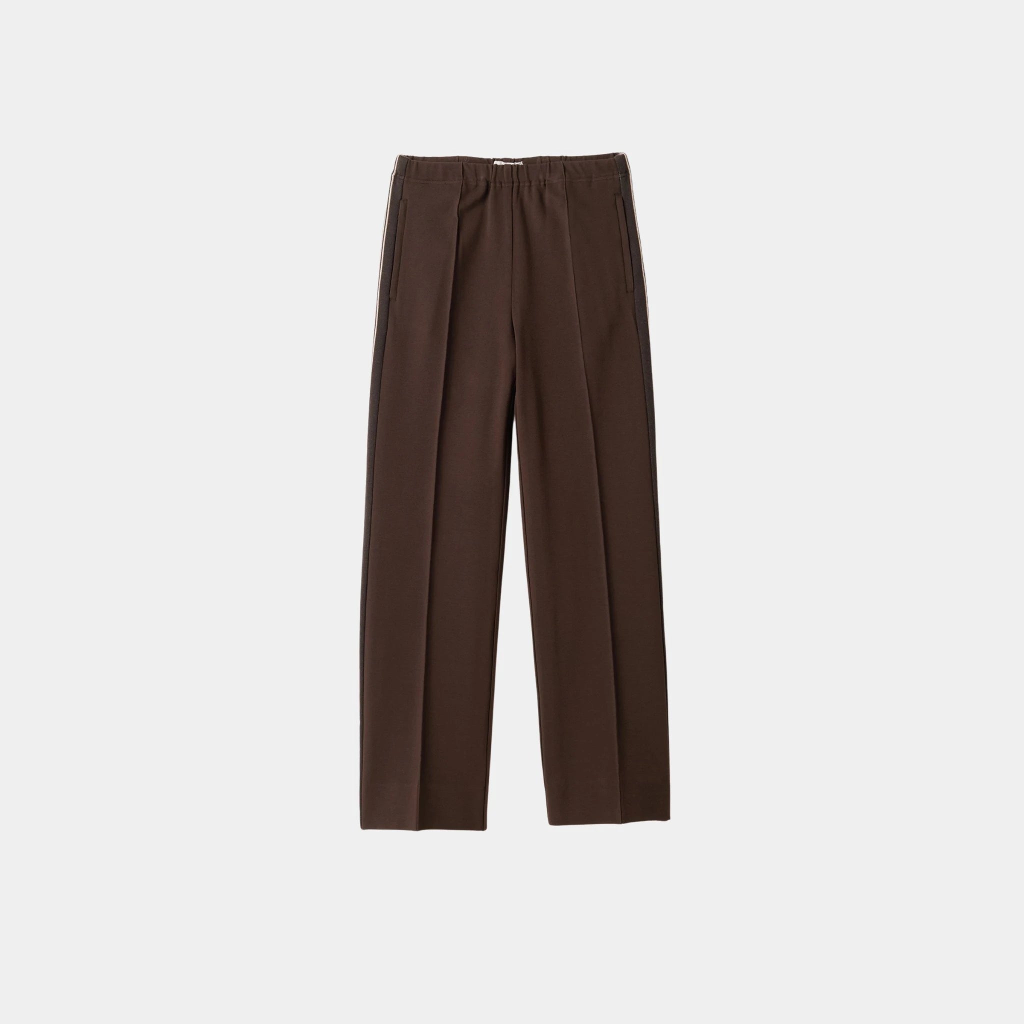 Miu Miu Fabric Stitch Knit Pants, Cocoa Brown, Front