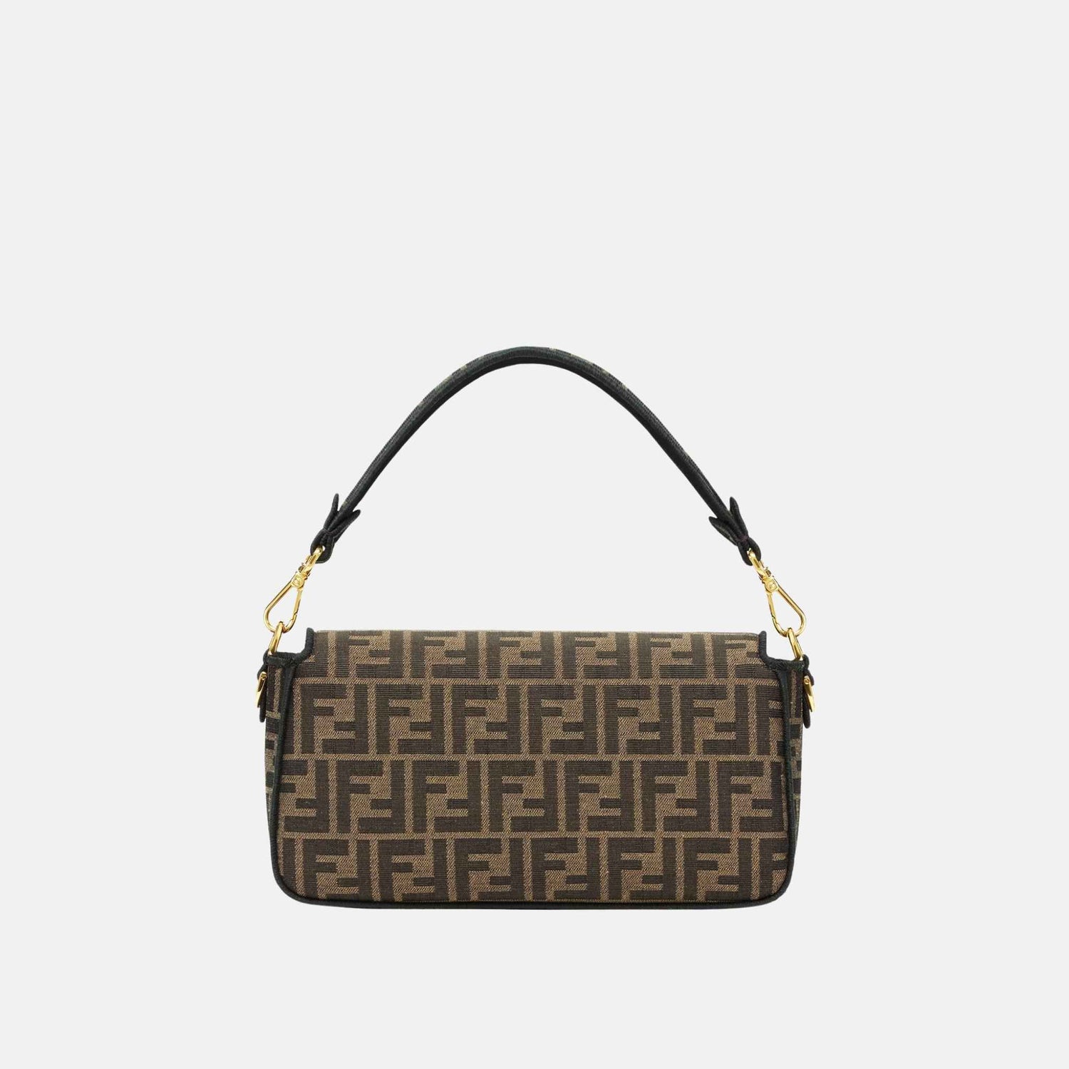 Fendi Baguette Bag In Brown Fabric, Back