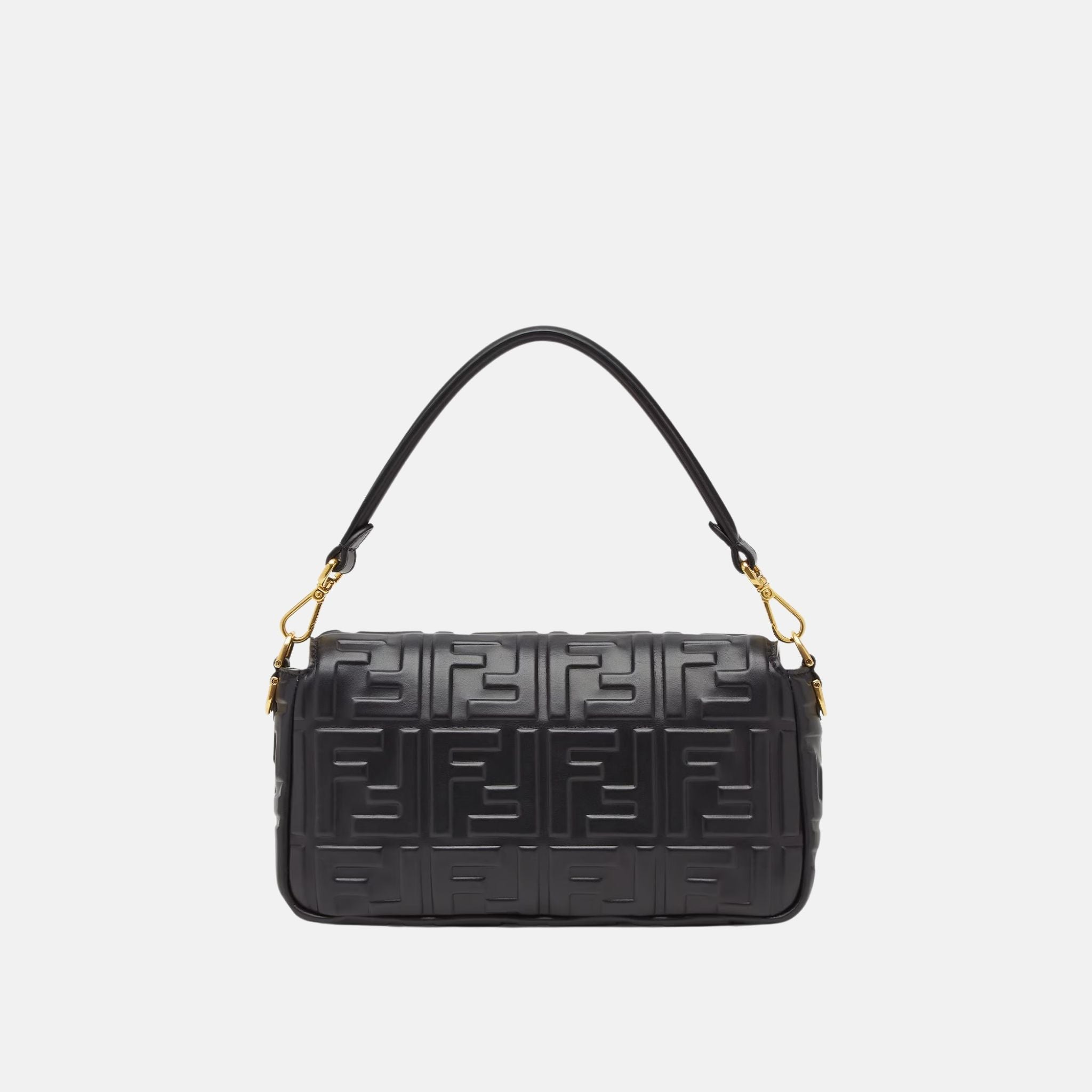 Fendi Baguette Bag In Leather, Black, Back