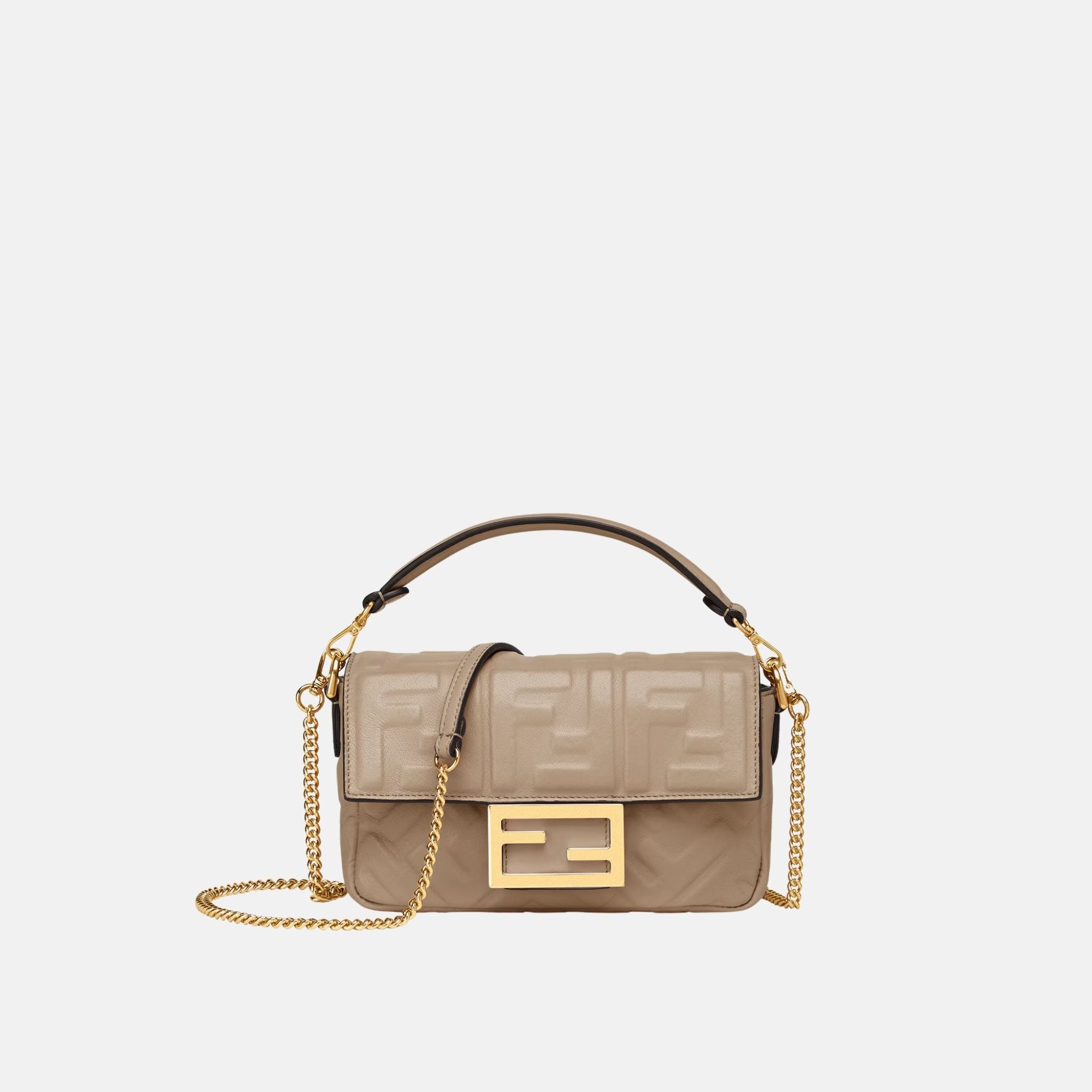 Fendi Baguette Mini Bag In Nappa Leather, Front