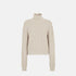 Fendi Beige FF Wool And Cashmere Turtleneck Jumper, Front