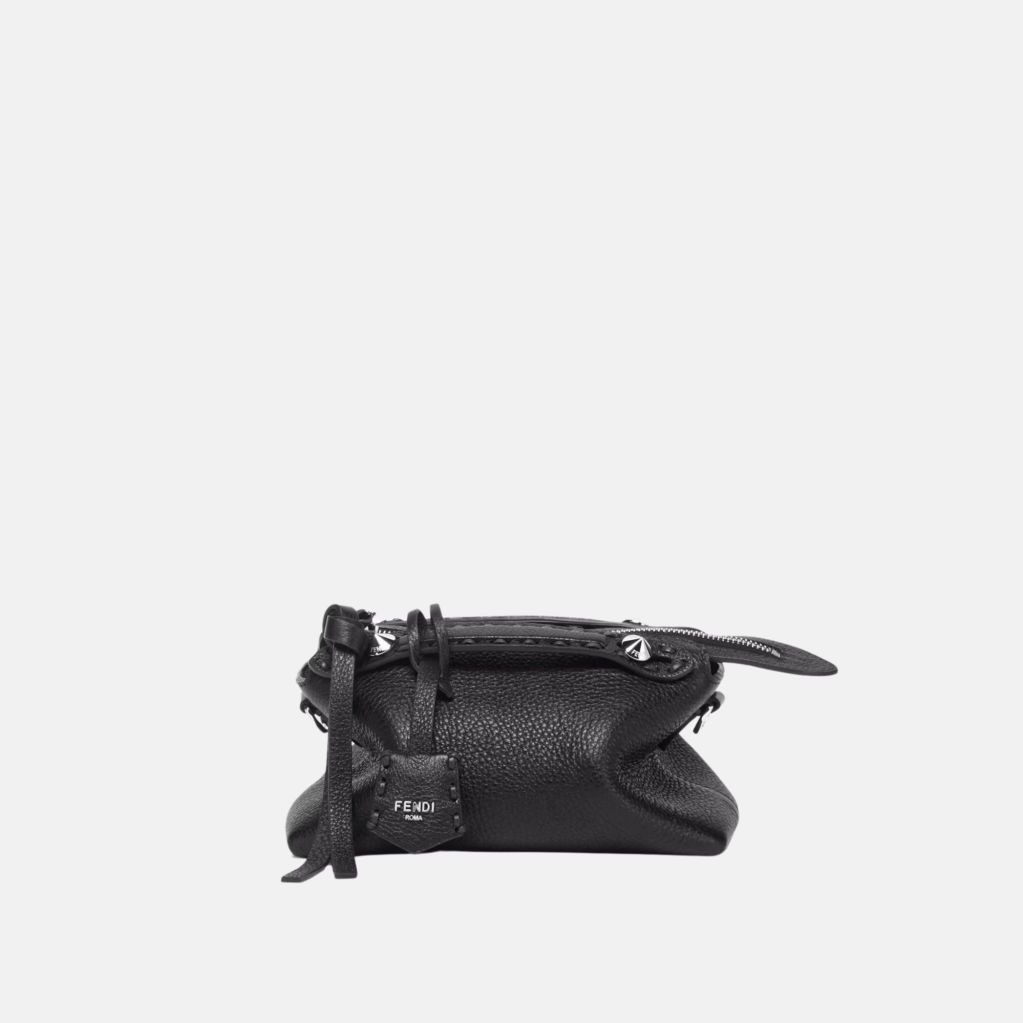 Fendi By The Way Selleria Mini Bag, Black, Front