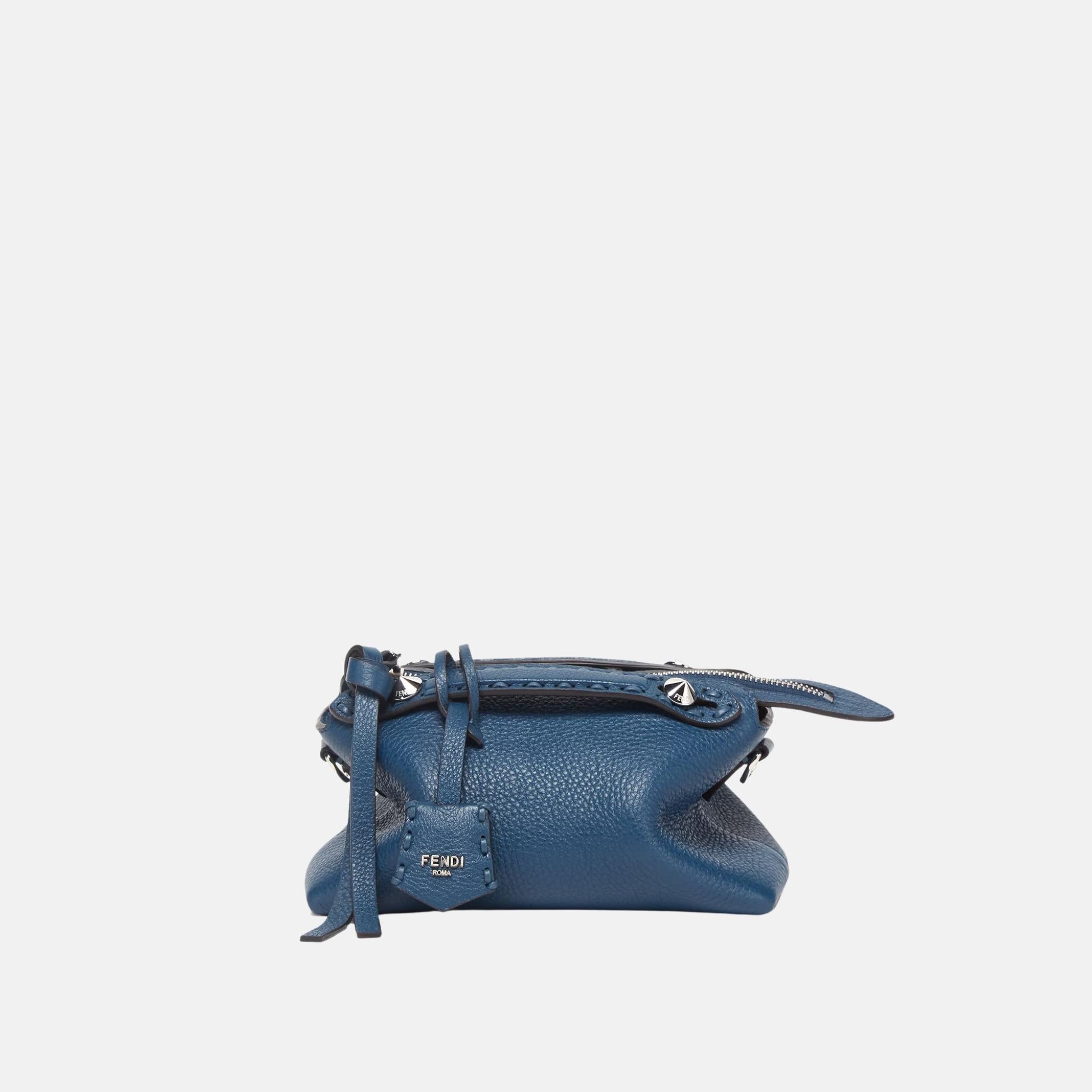 Fendi By The Way Selleria Mini Bag, Blue, Front